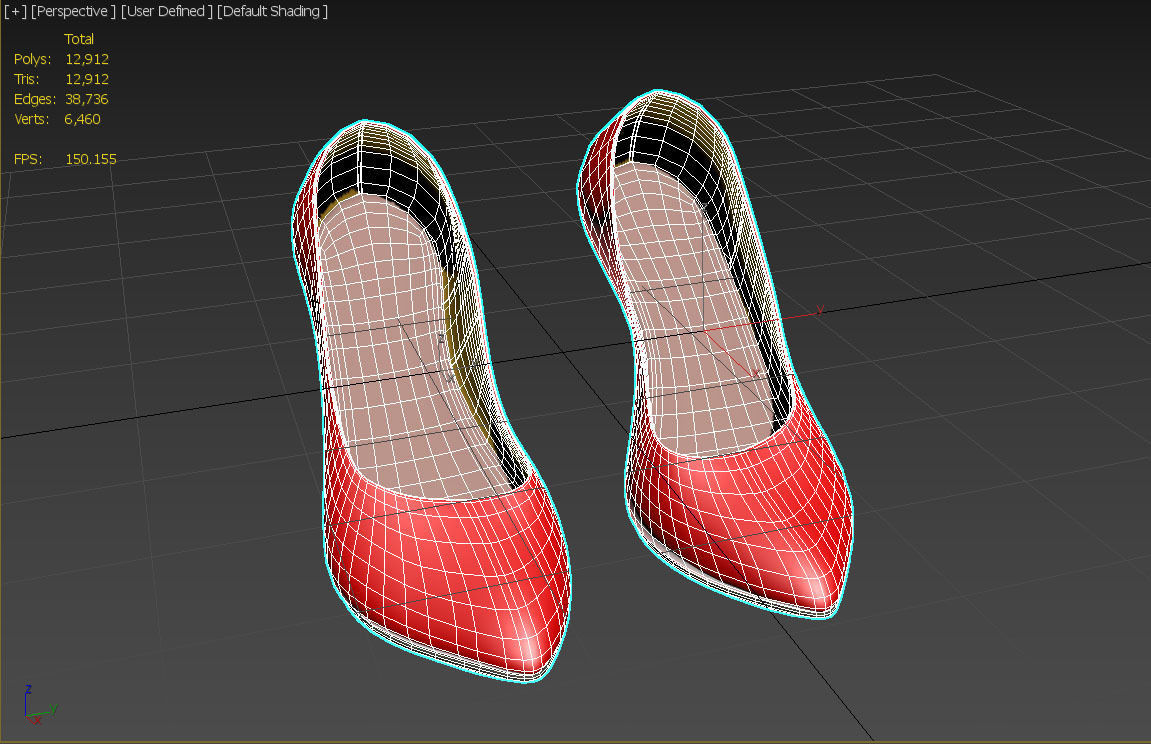 female shoes 3D model_8