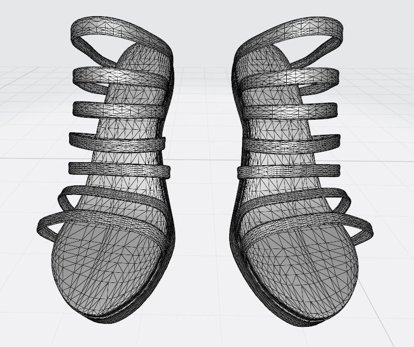 female shoes 3D model_14