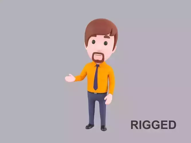 Cartoon Male Character Rigged 095
