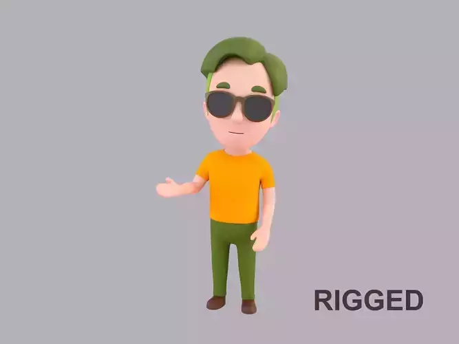 Cartoon Male Character Rigged 094
