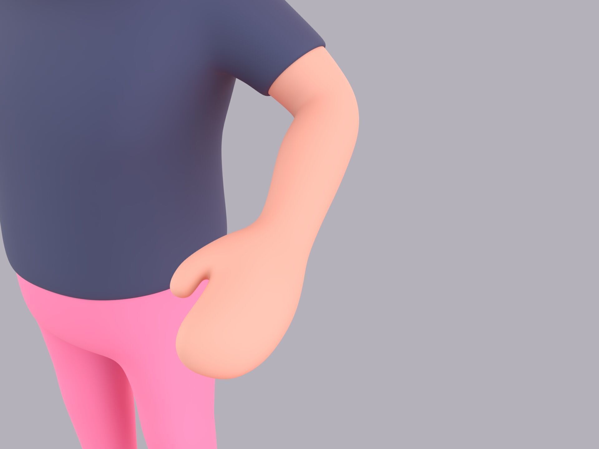 Cartoon Male Character Rigged 091 3D model_6