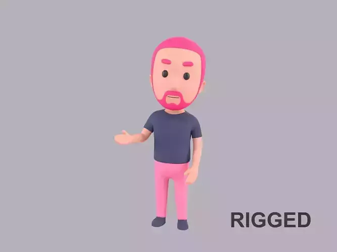 Cartoon Male Character Rigged 091