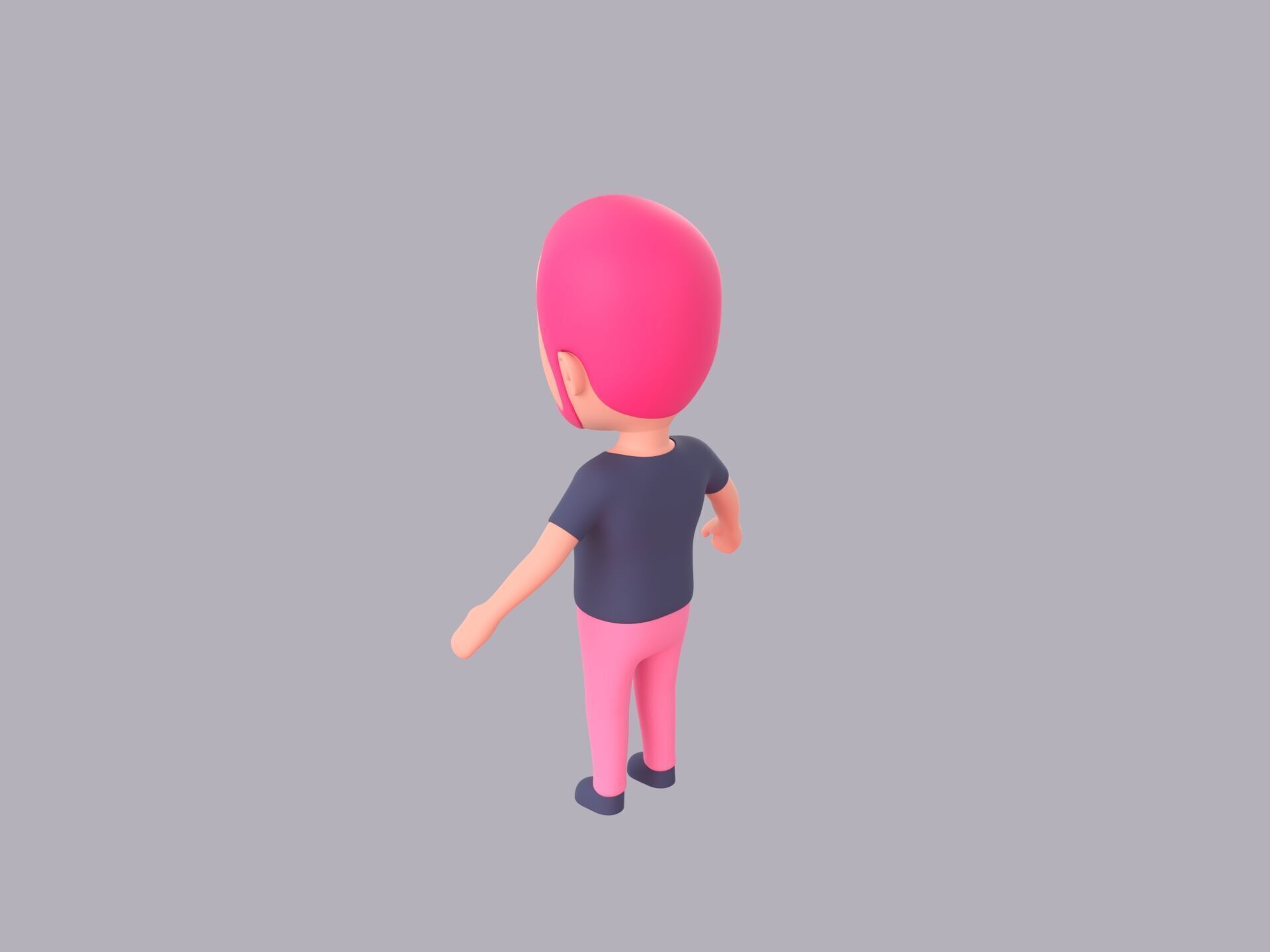 Cartoon Male Character Rigged 091 3D model_4