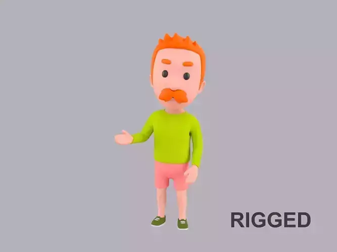 Cartoon Male Character Rigged 090