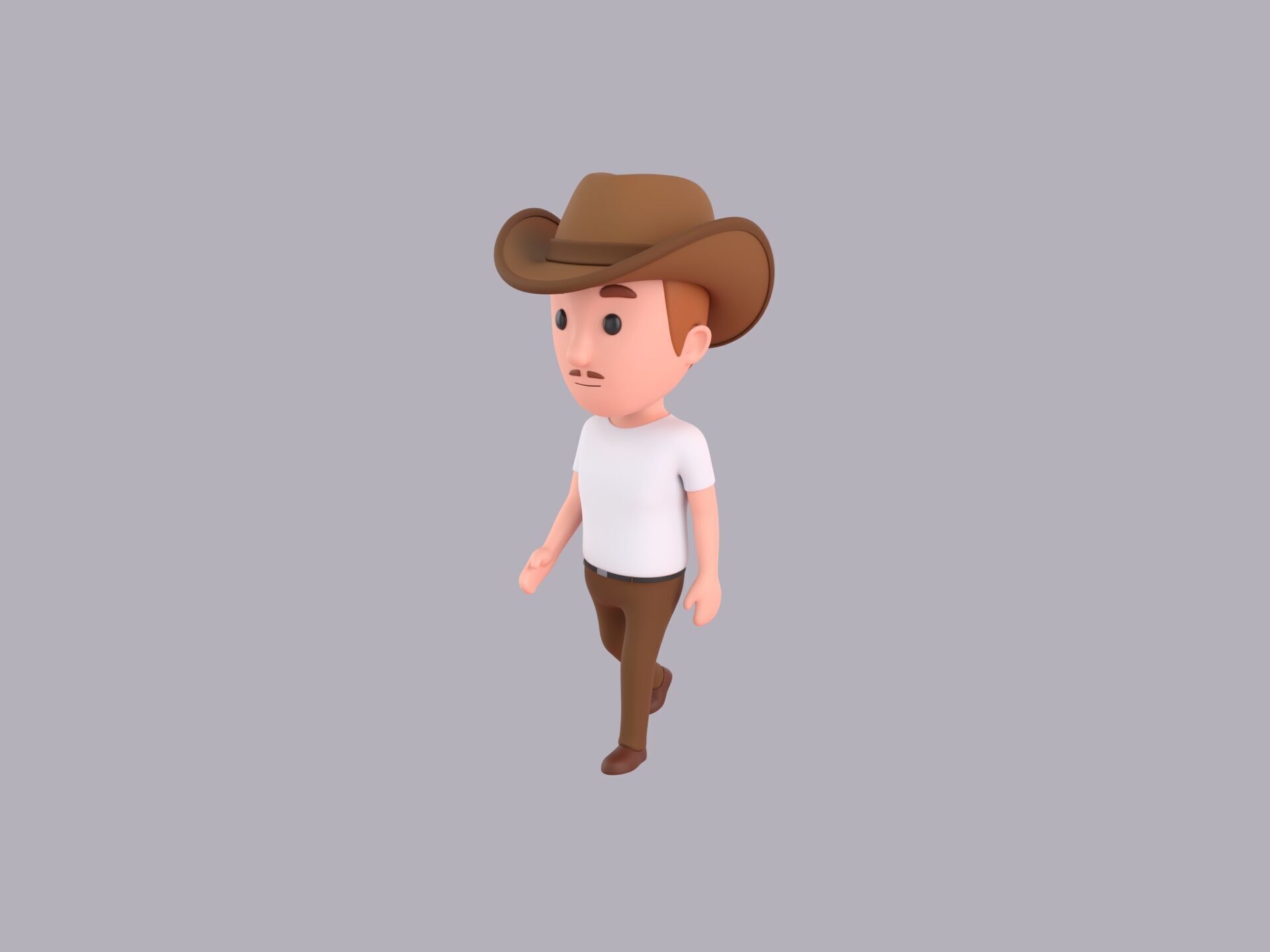 Cartoon Male Character Rigged 089 3D model_1