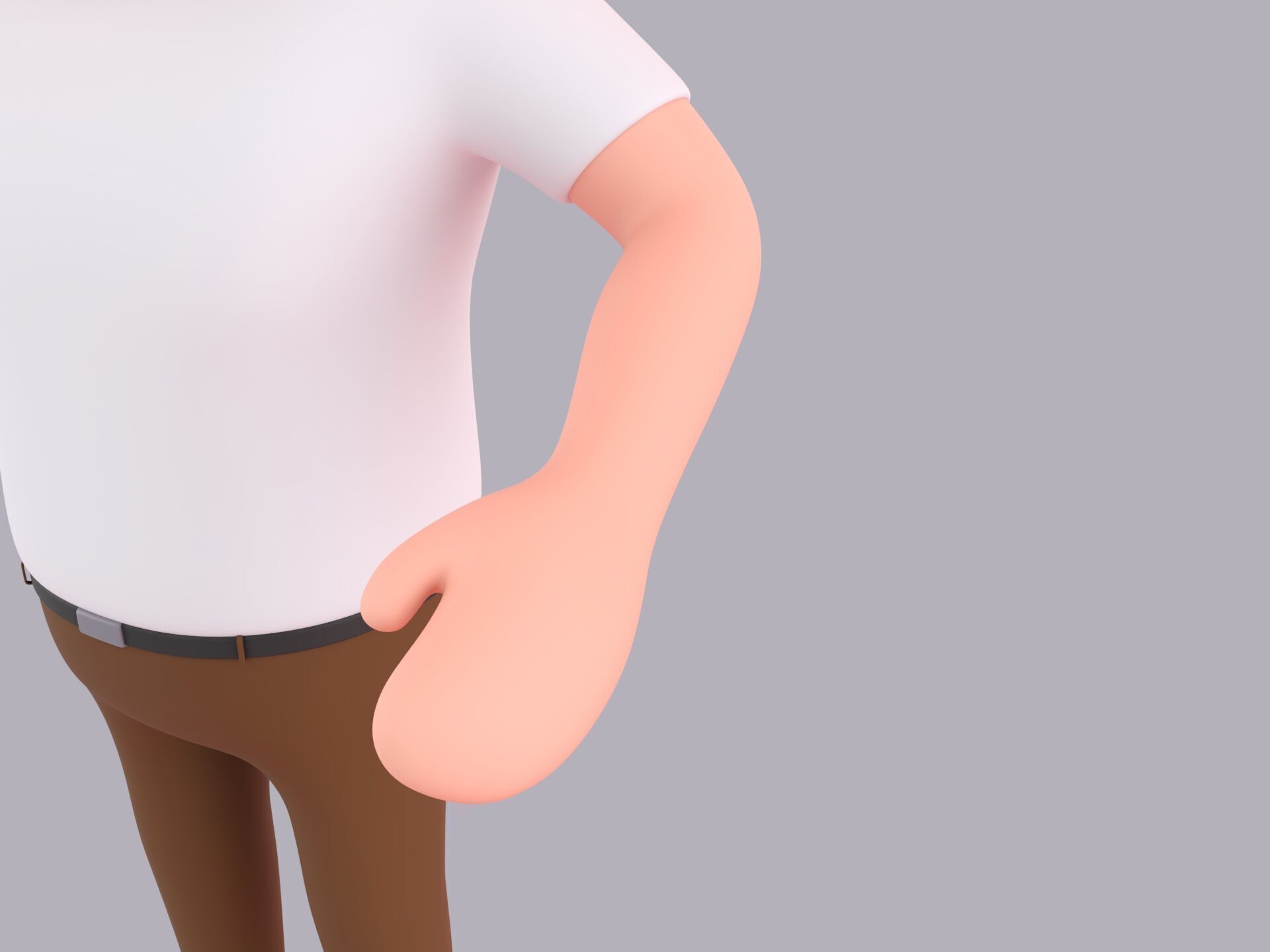 Cartoon Male Character Rigged 089 3D model_6