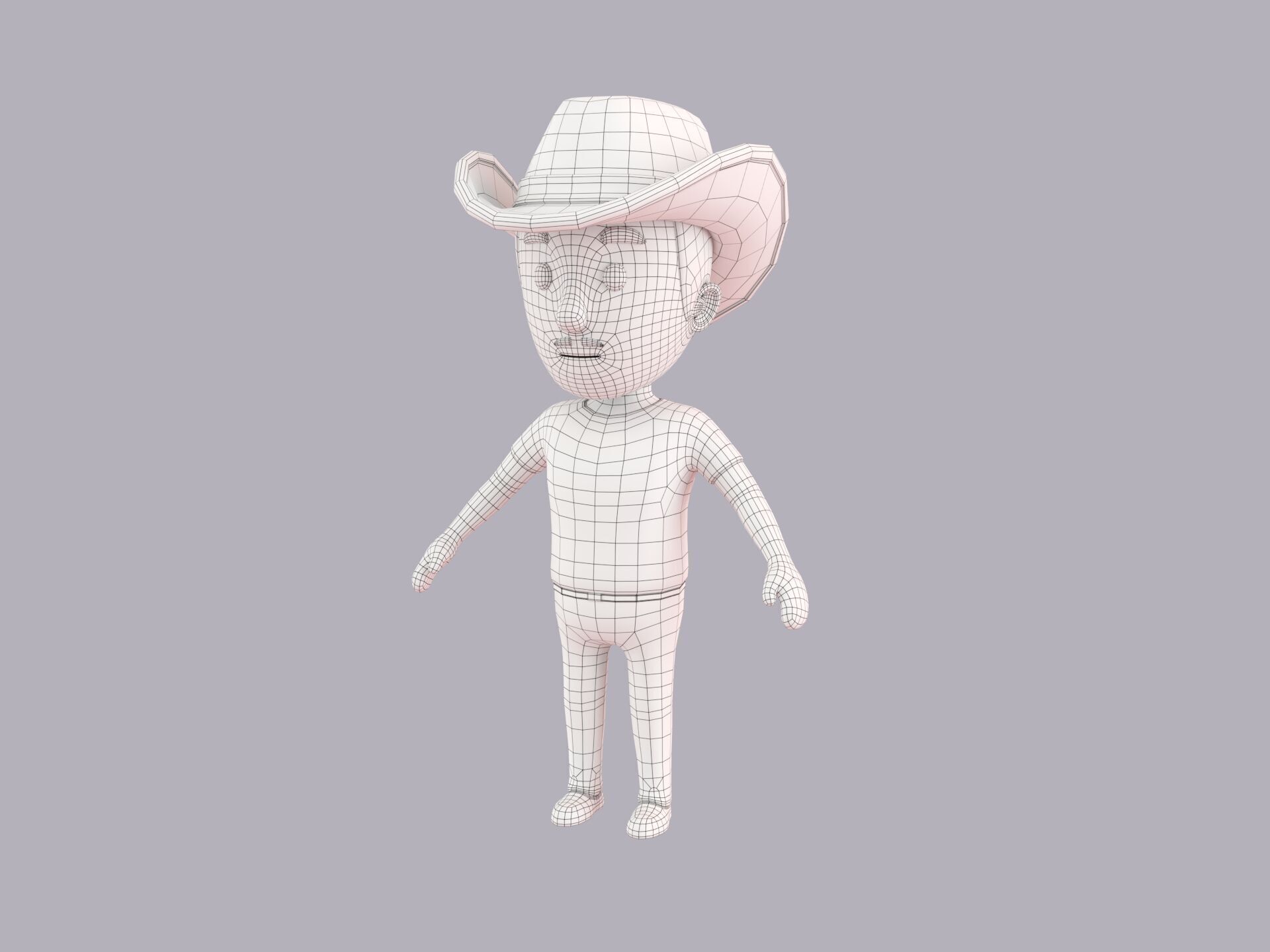 Cartoon Male Character Rigged 089 3D model_8