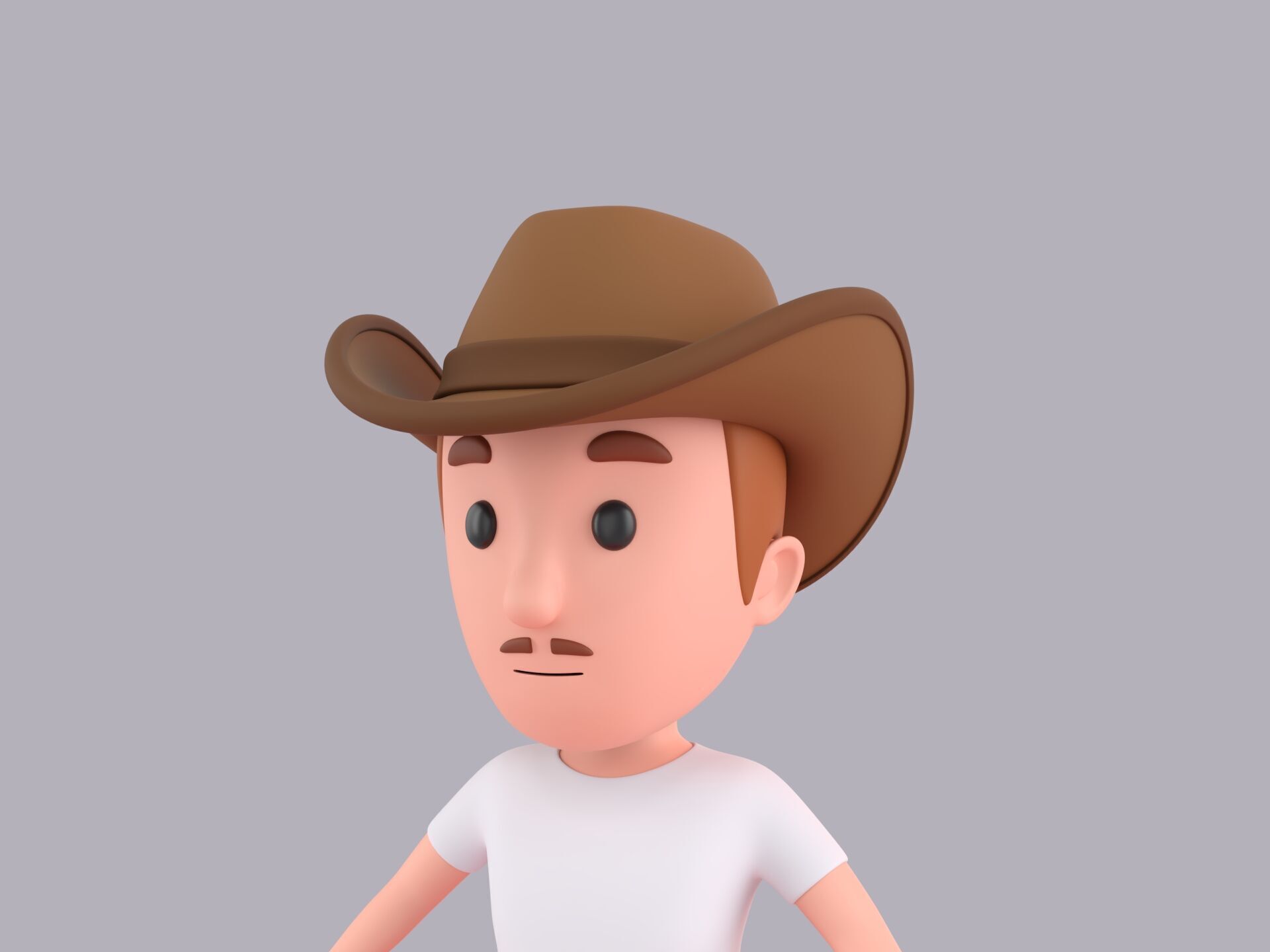 Cartoon Male Character Rigged 089 3D model_5
