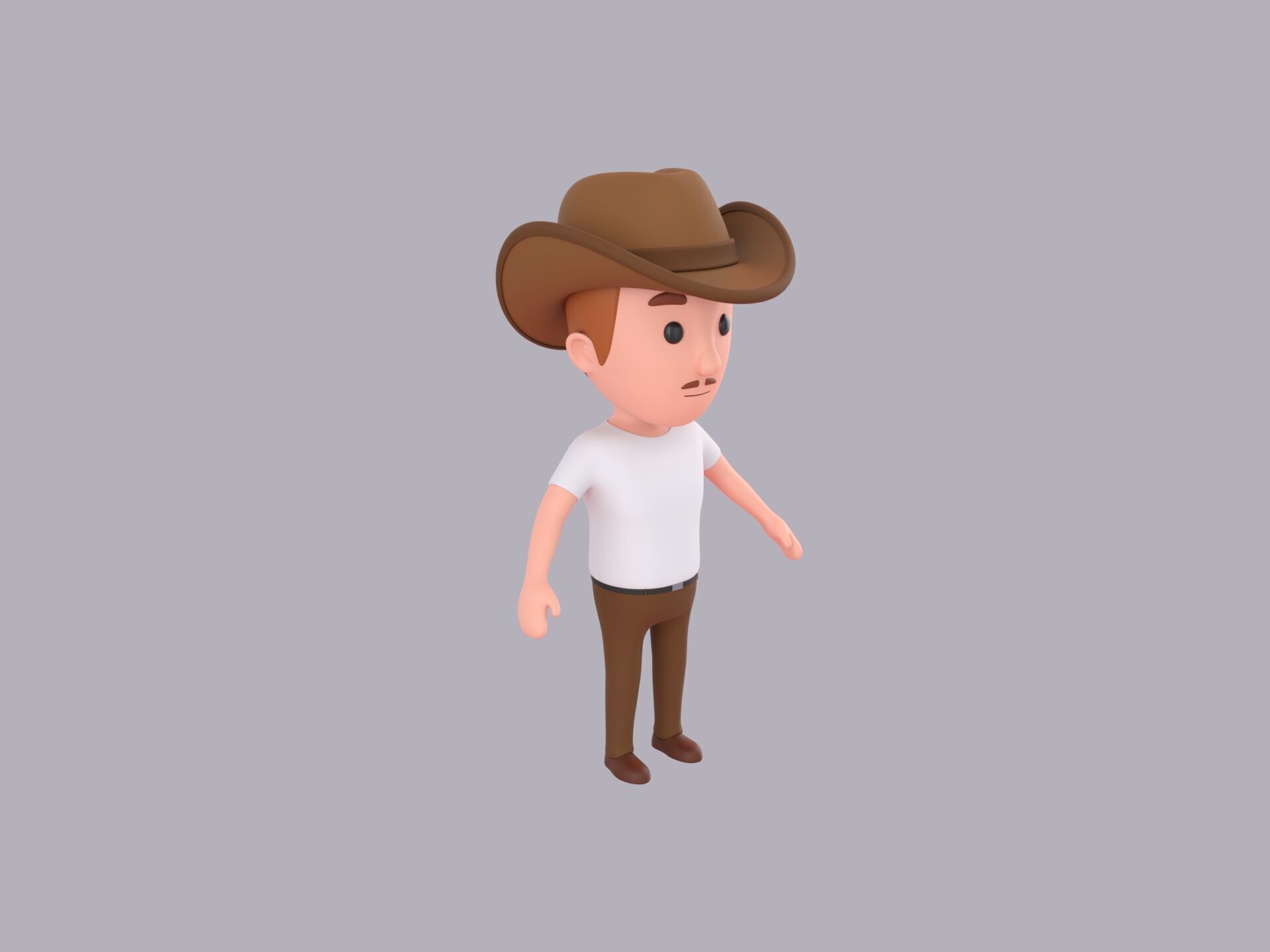 Cartoon Male Character Rigged 089 3D model_3