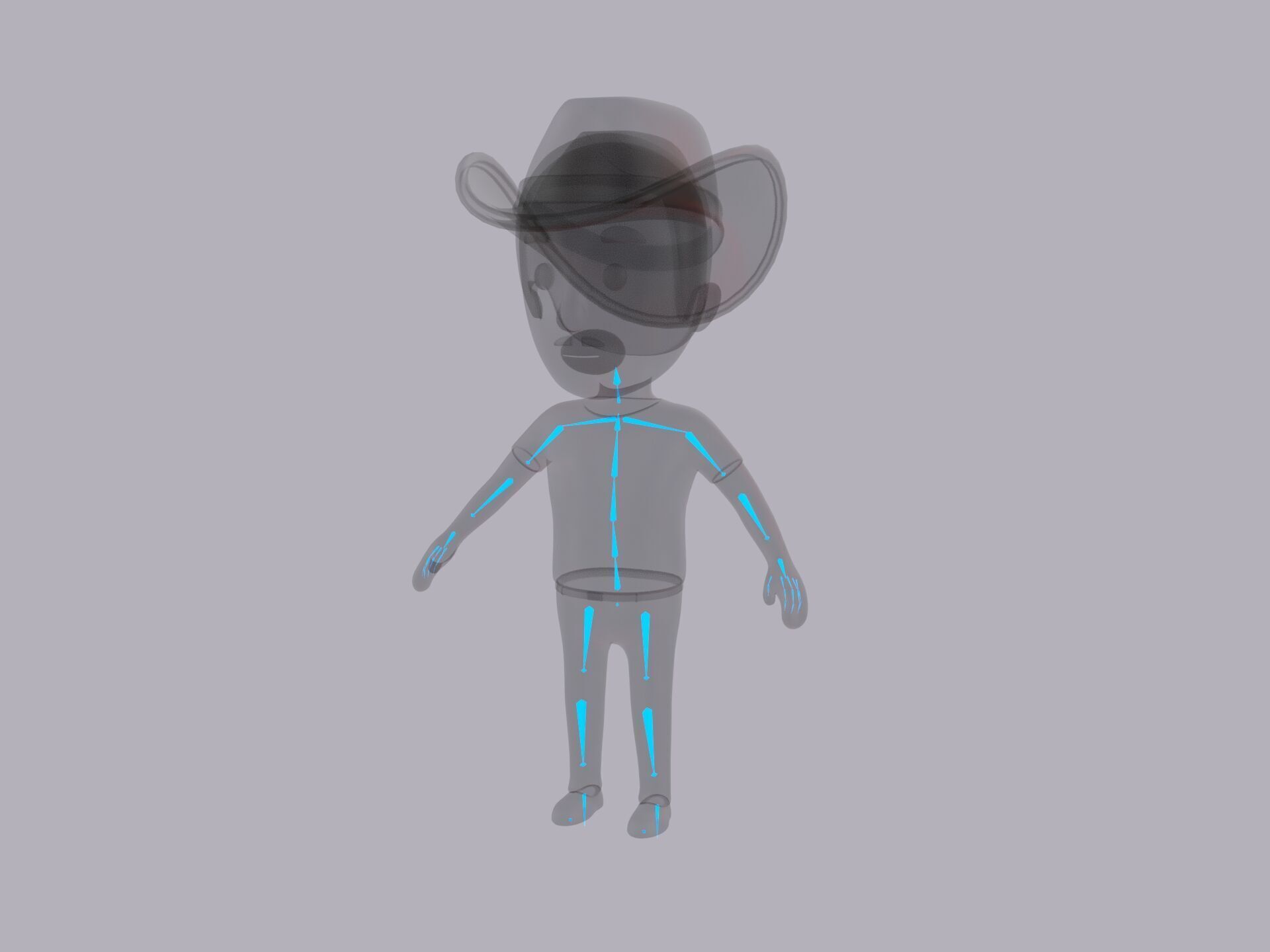 Cartoon Male Character Rigged 089 3D model_10
