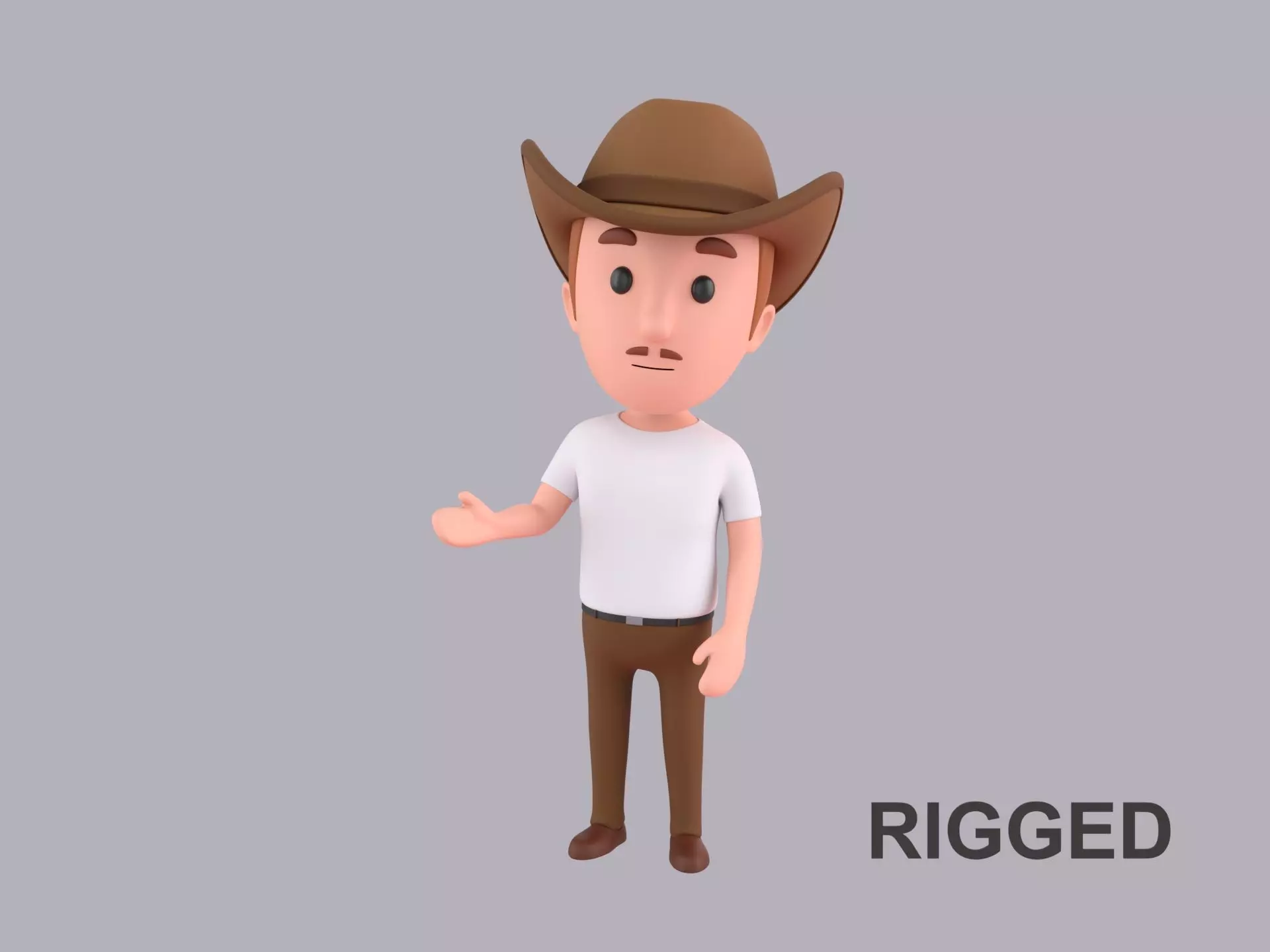 Cartoon Male Character Rigged 089 3D model_0