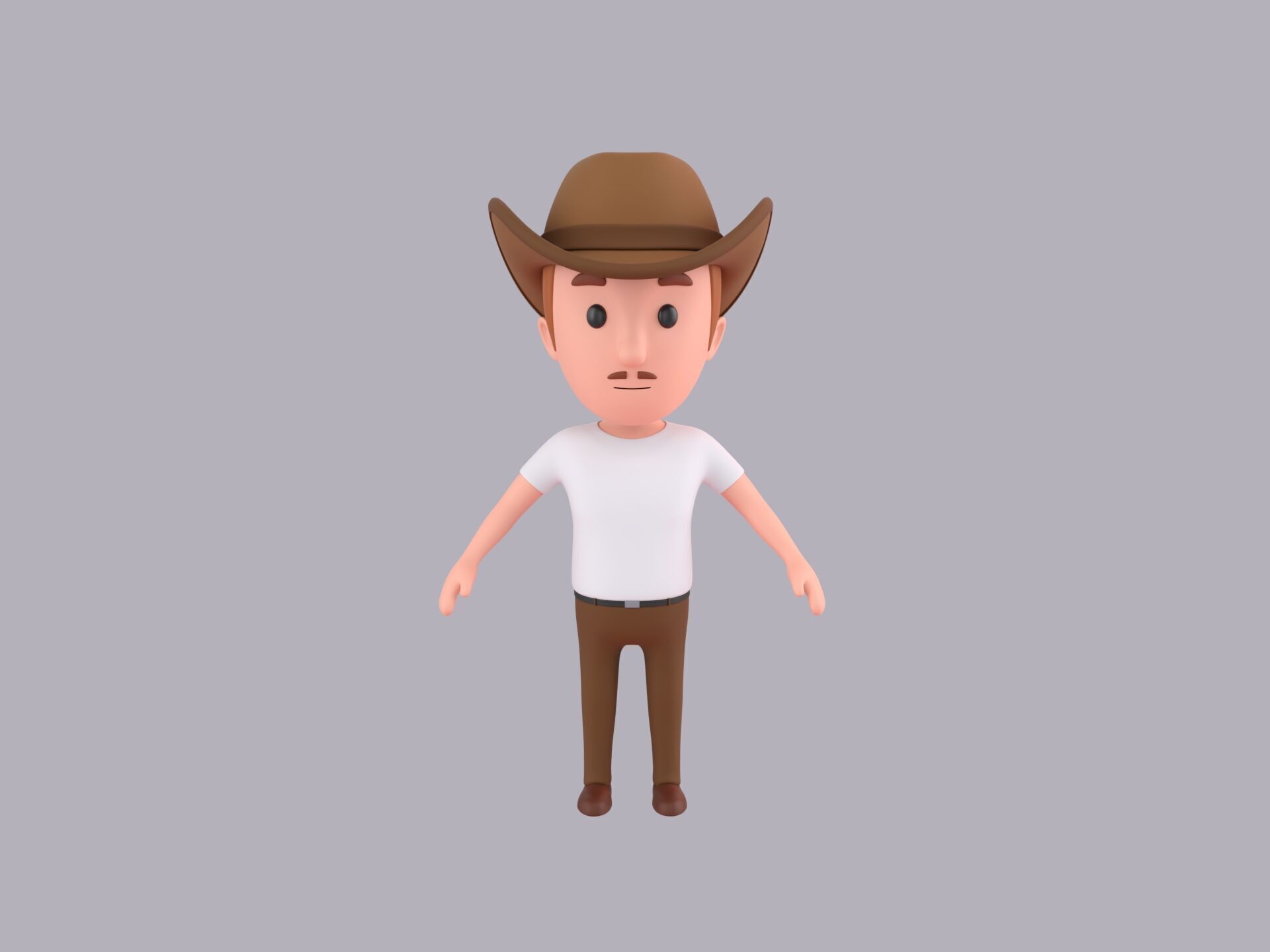 Cartoon Male Character Rigged 089 3D model_2