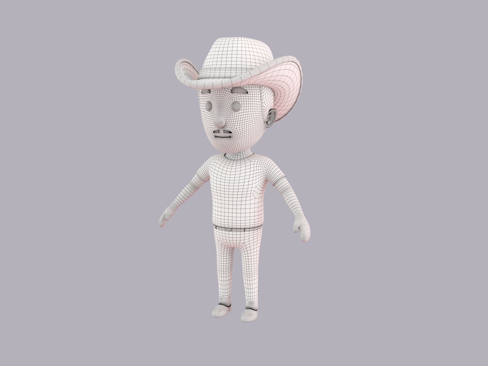 Cartoon Male Character Rigged 089 3D model_9