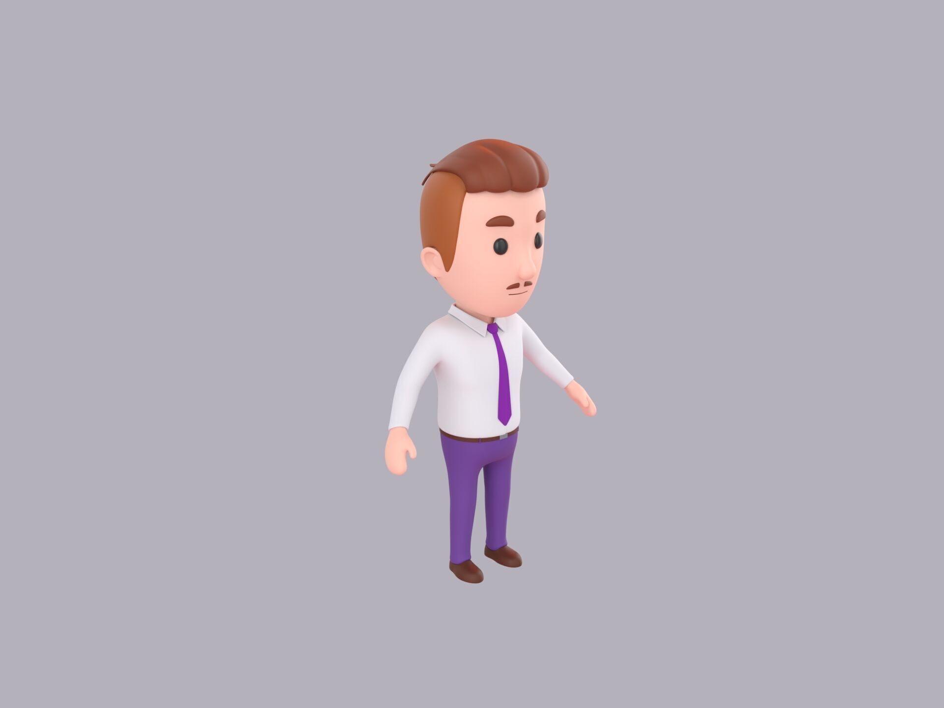 Cartoon Male Character Rigged 087 3D model_3