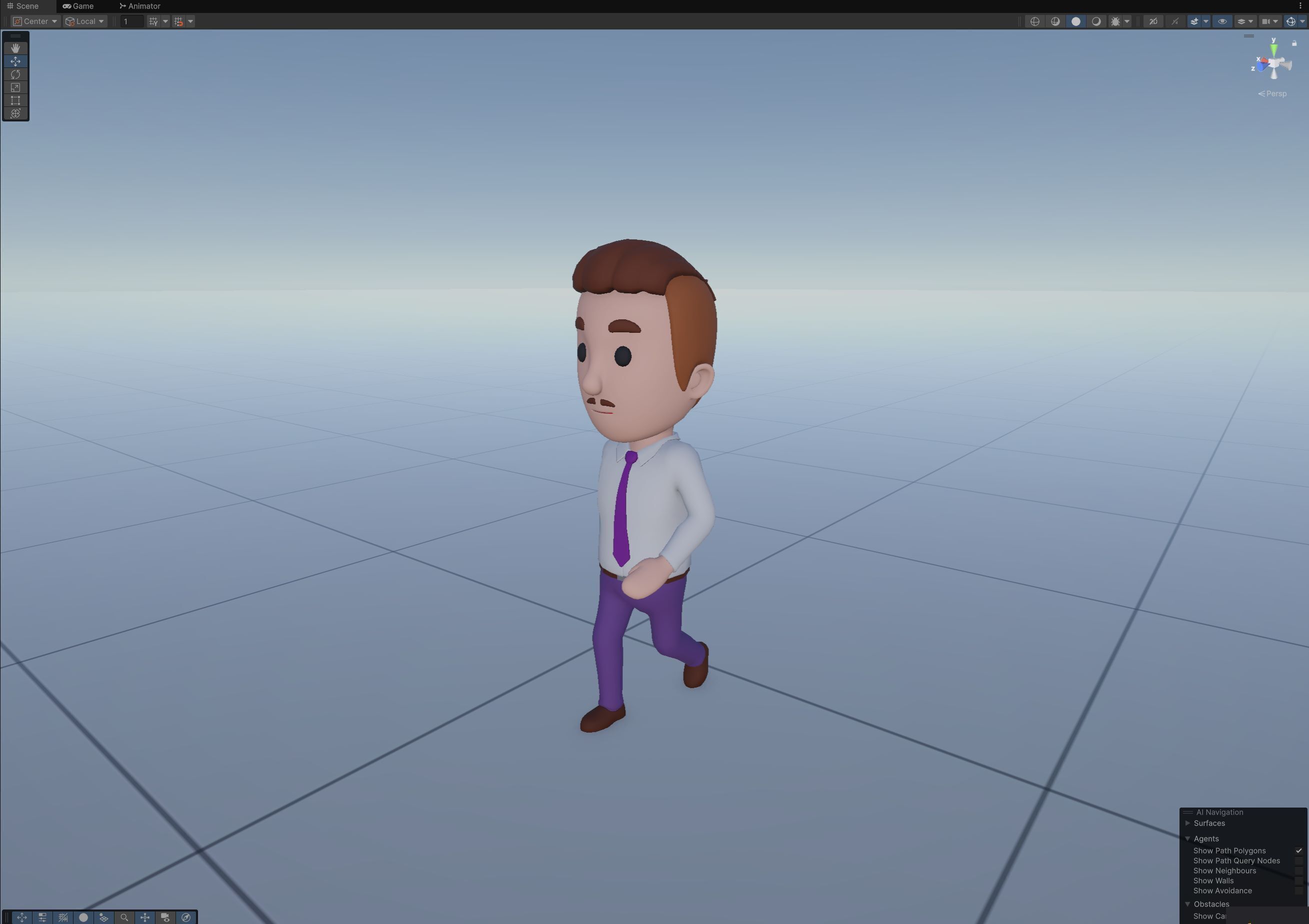 Cartoon Male Character Rigged 087 3D model_11
