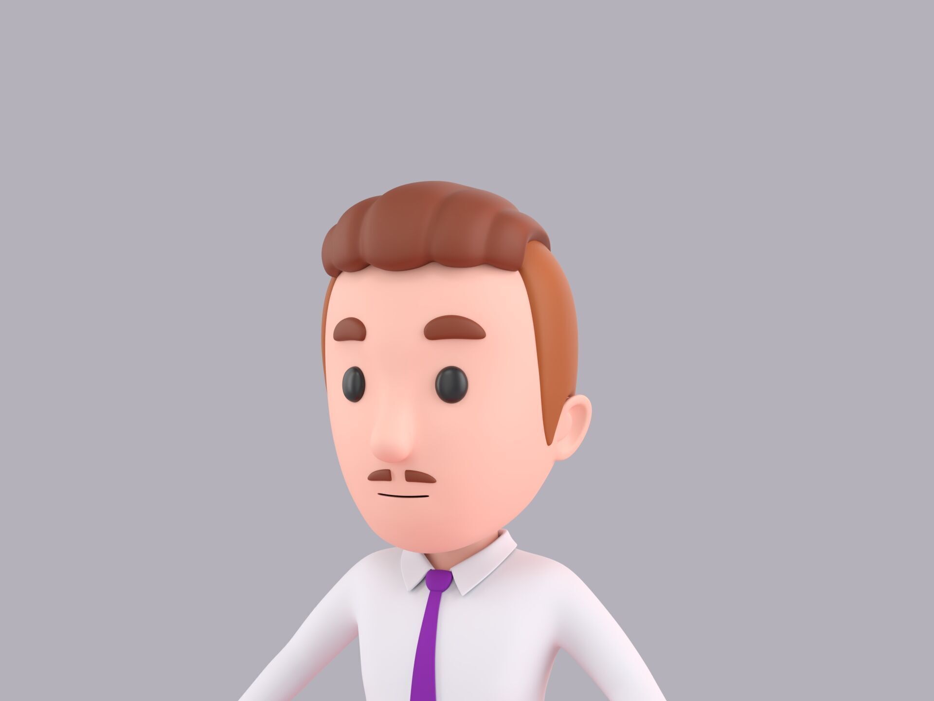 Cartoon Male Character Rigged 087 3D model_5