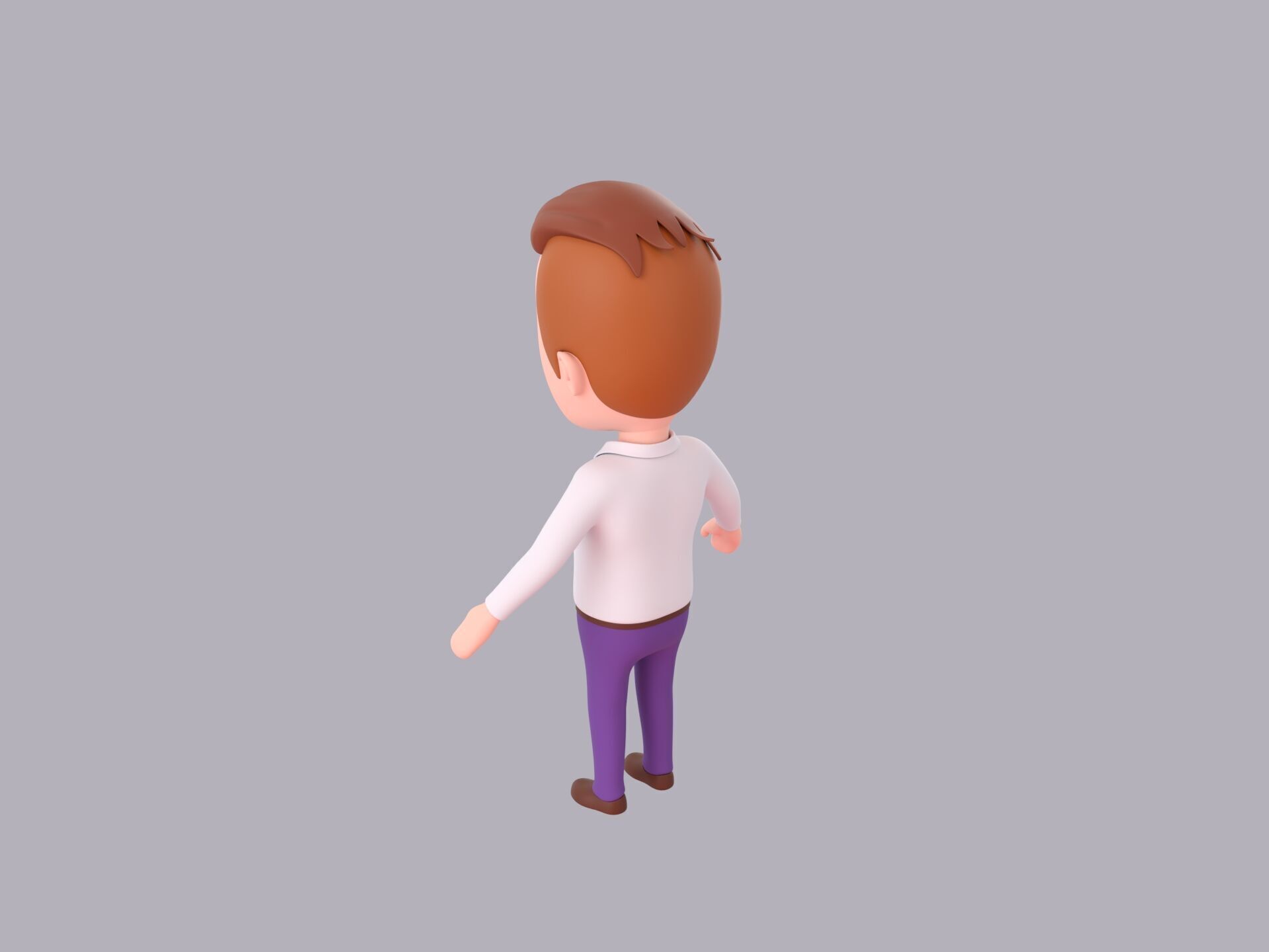 Cartoon Male Character Rigged 087 3D model_4