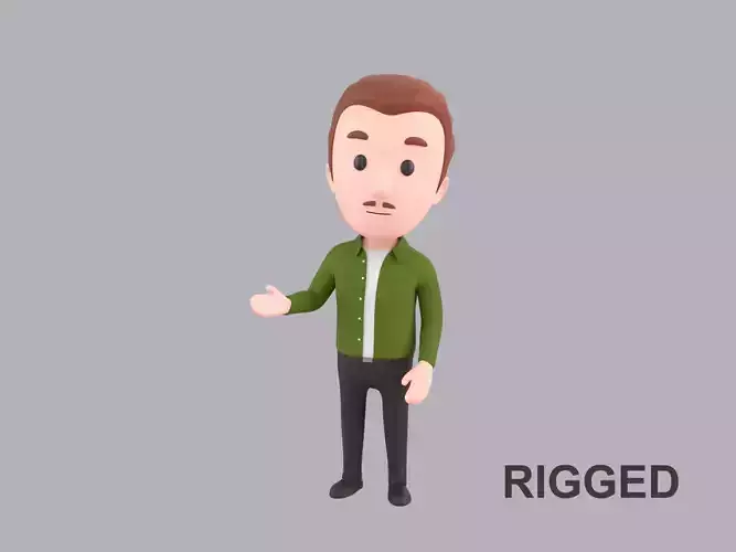 Cartoon Male Character Rigged 085