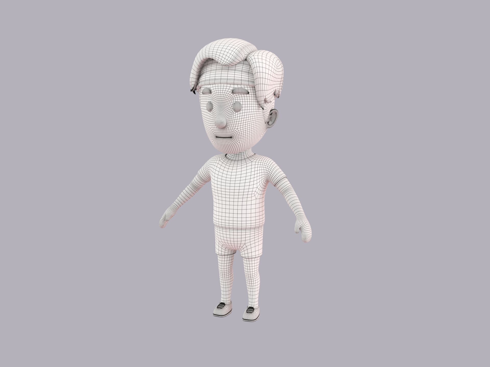 Cartoon Male Character Rigged 084 3D model_9