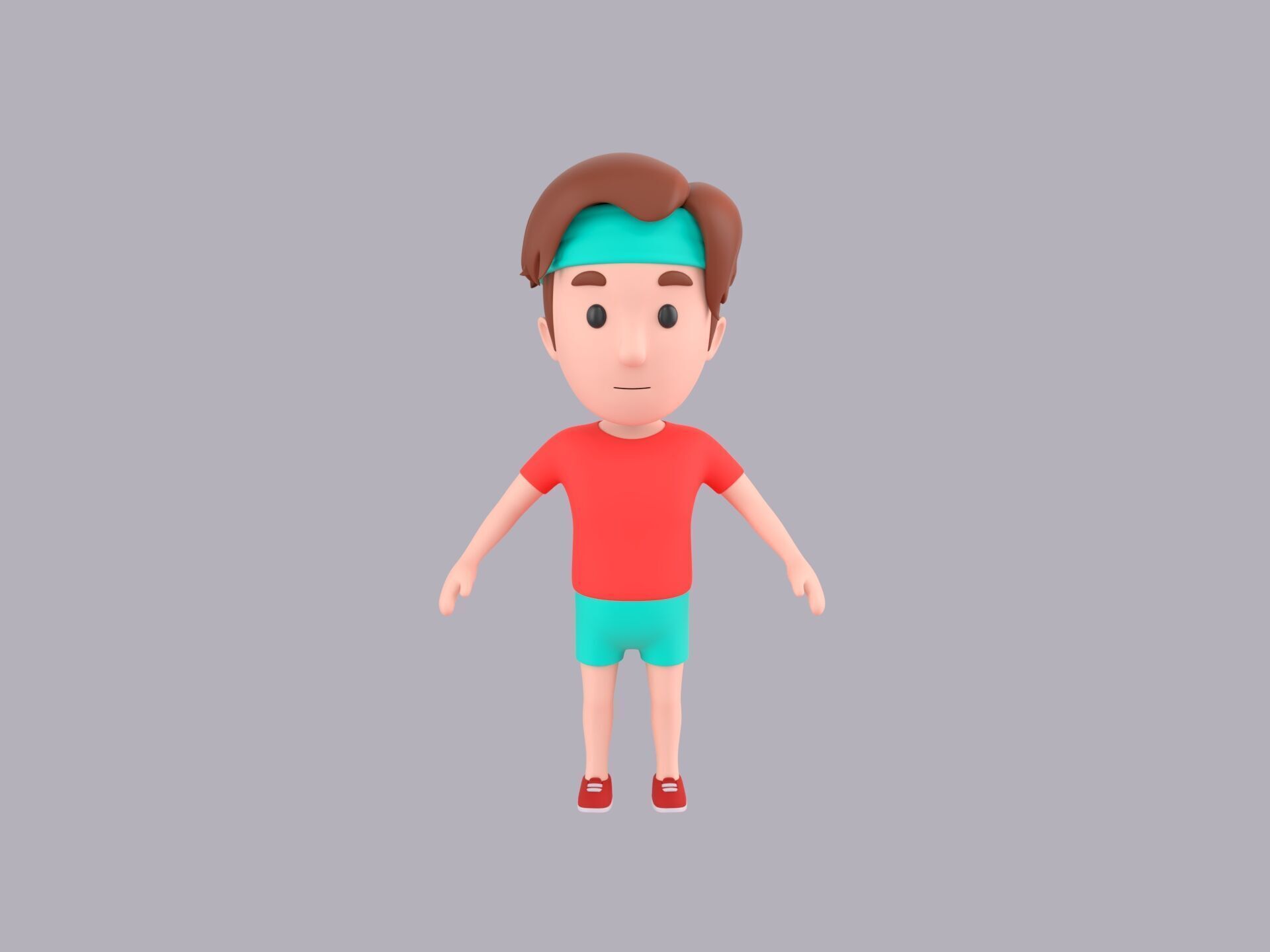 Cartoon Male Character Rigged 084 3D model_2