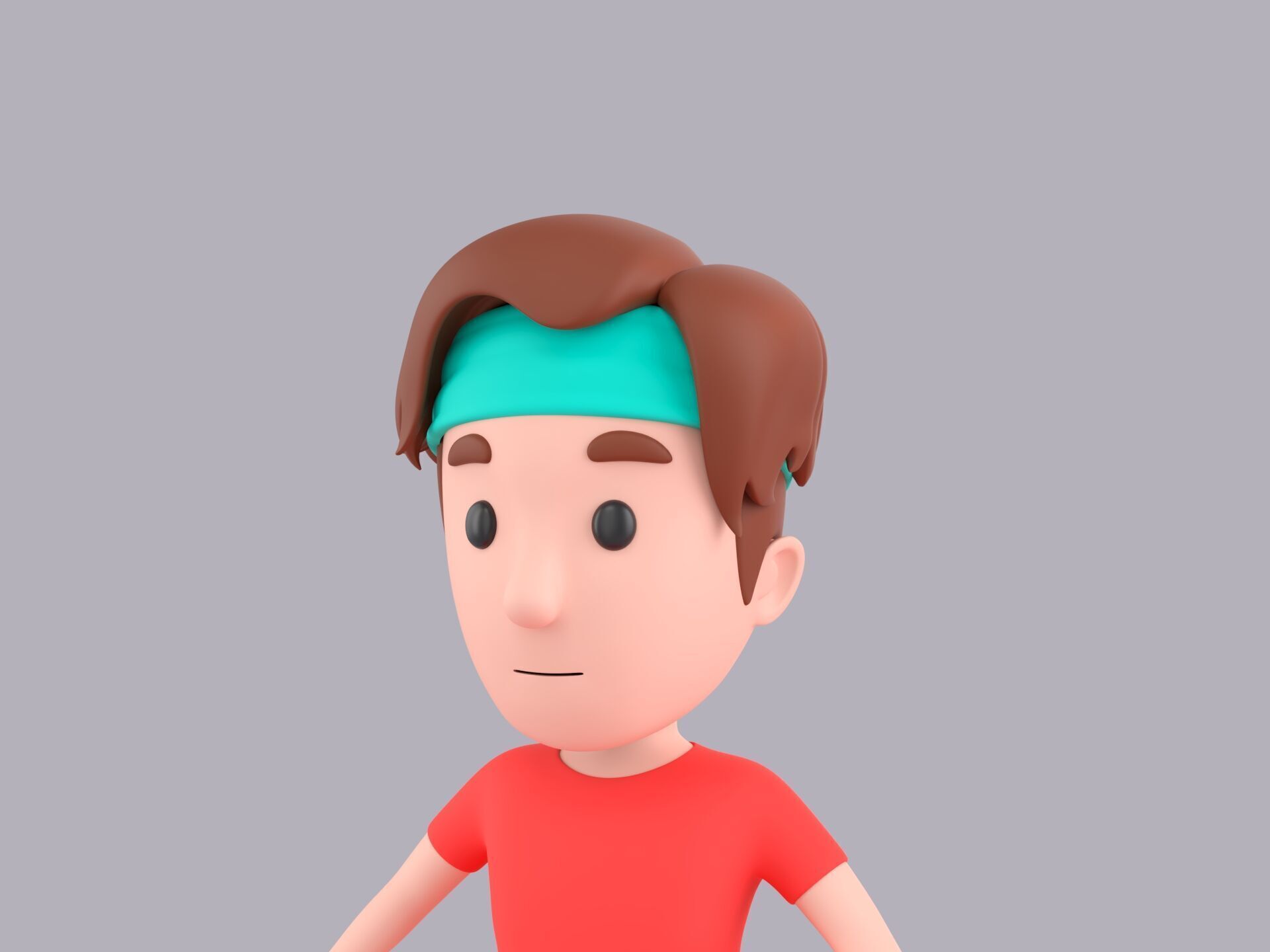 Cartoon Male Character Rigged 084 3D model_5