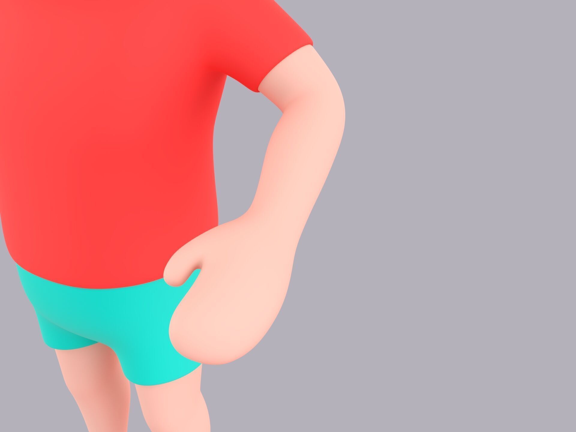 Cartoon Male Character Rigged 084 3D model_6