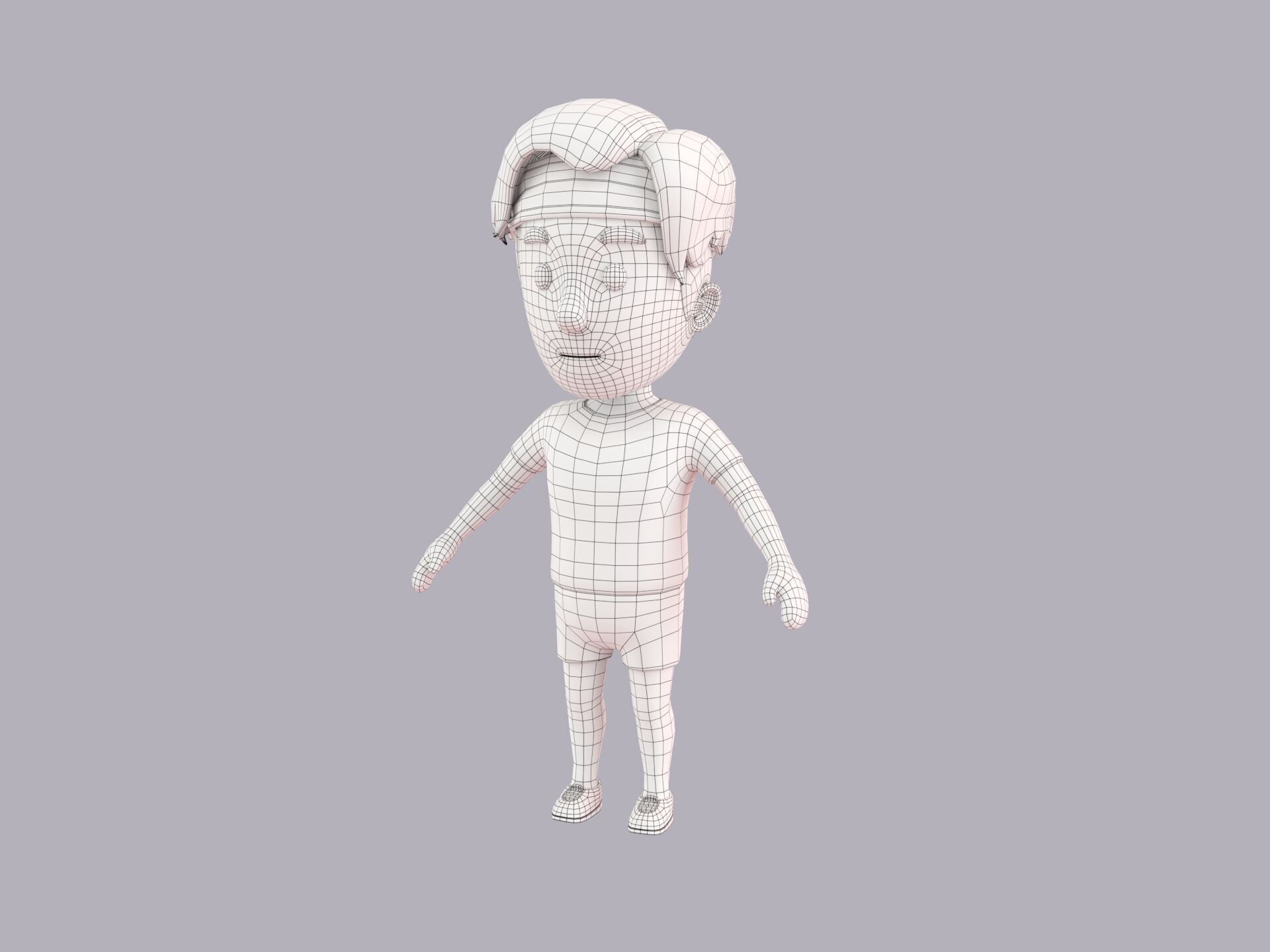 Cartoon Male Character Rigged 084 3D model_8
