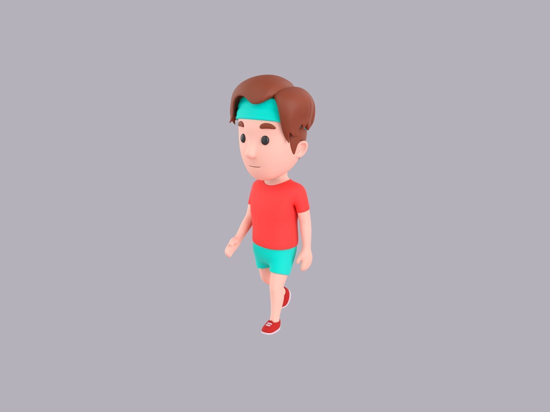 Cartoon Male Character Rigged 084 3D model_1