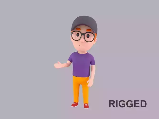 Cartoon Male Character Rigged 083