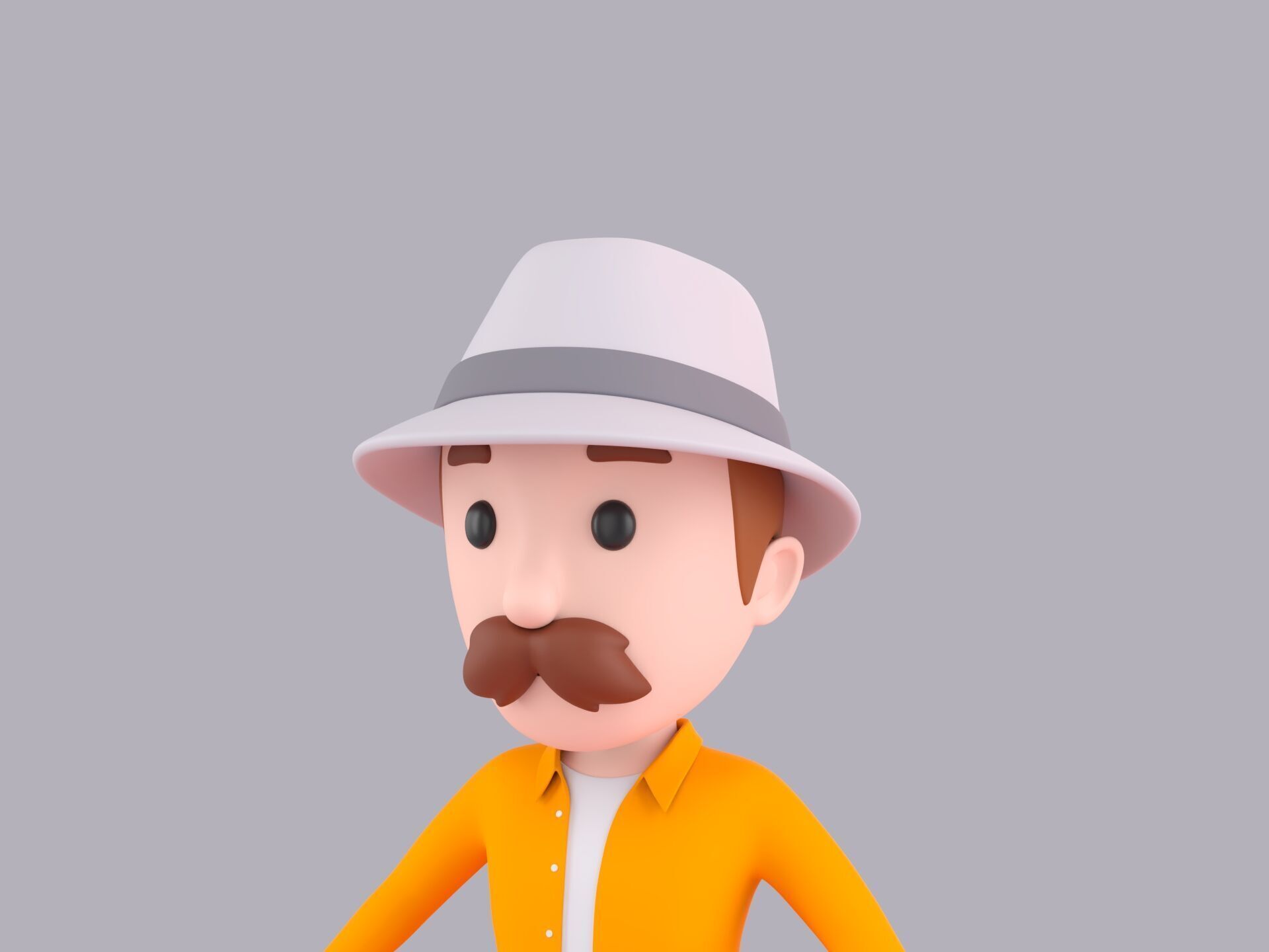 Cartoon Male Character Rigged 081 3D model_5