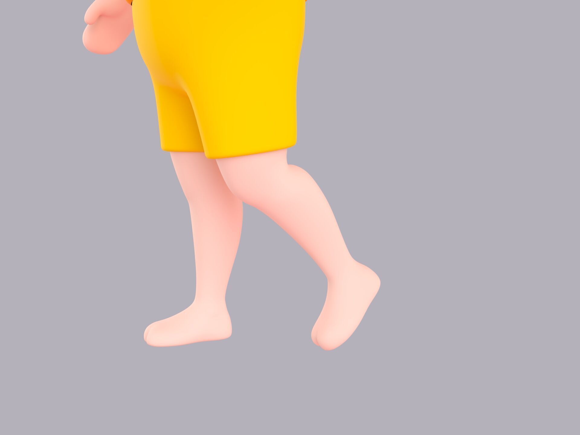 Cartoon Male Character Rigged 081 3D model_7