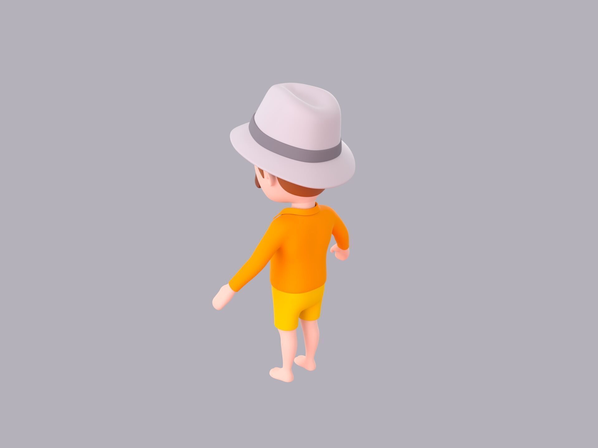 Cartoon Male Character Rigged 081 3D model_4