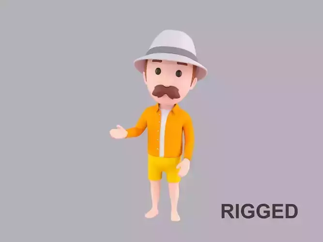 Cartoon Male Character Rigged 081