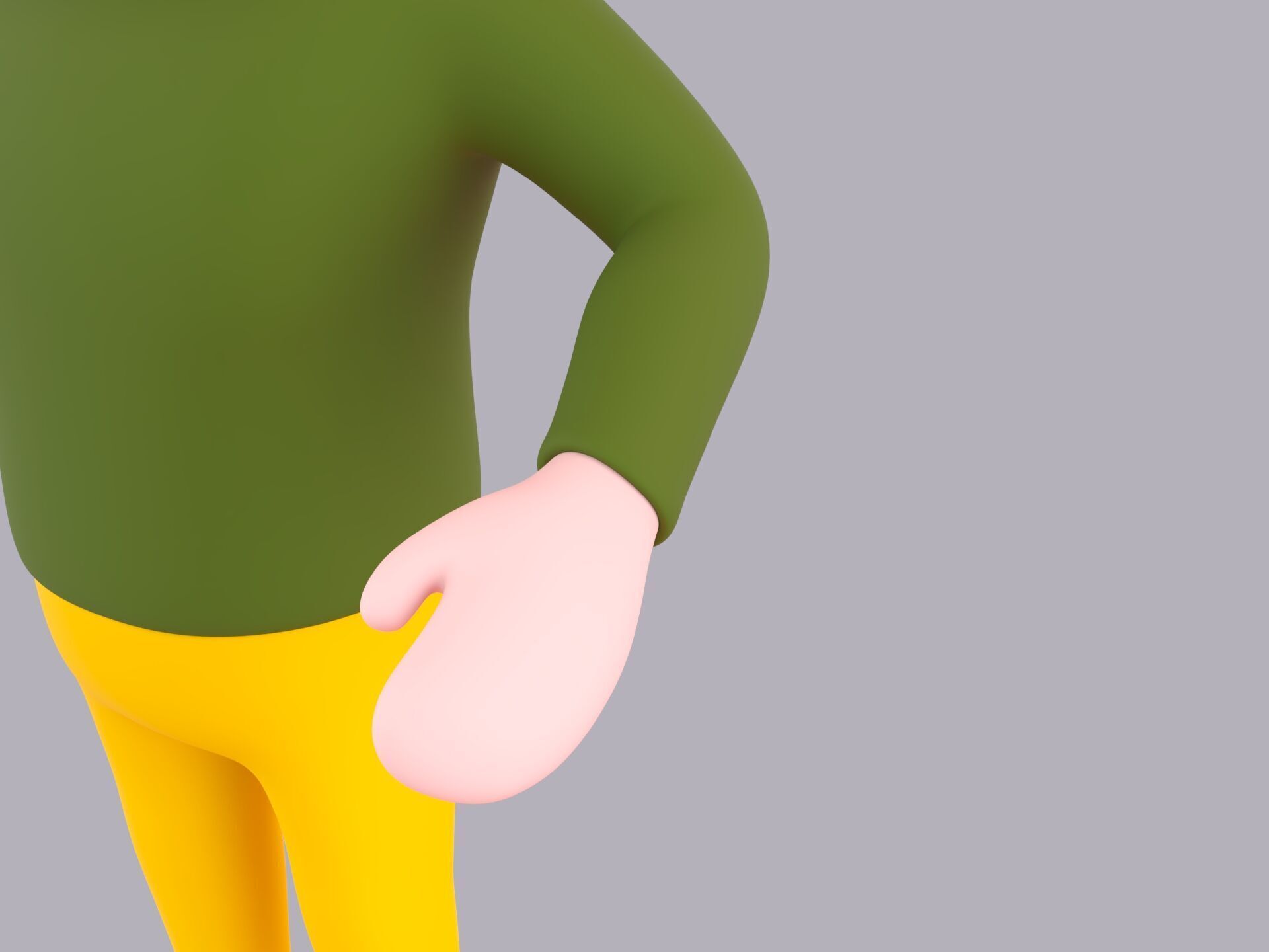 Cartoon Male Character Rigged 079 3D model_6