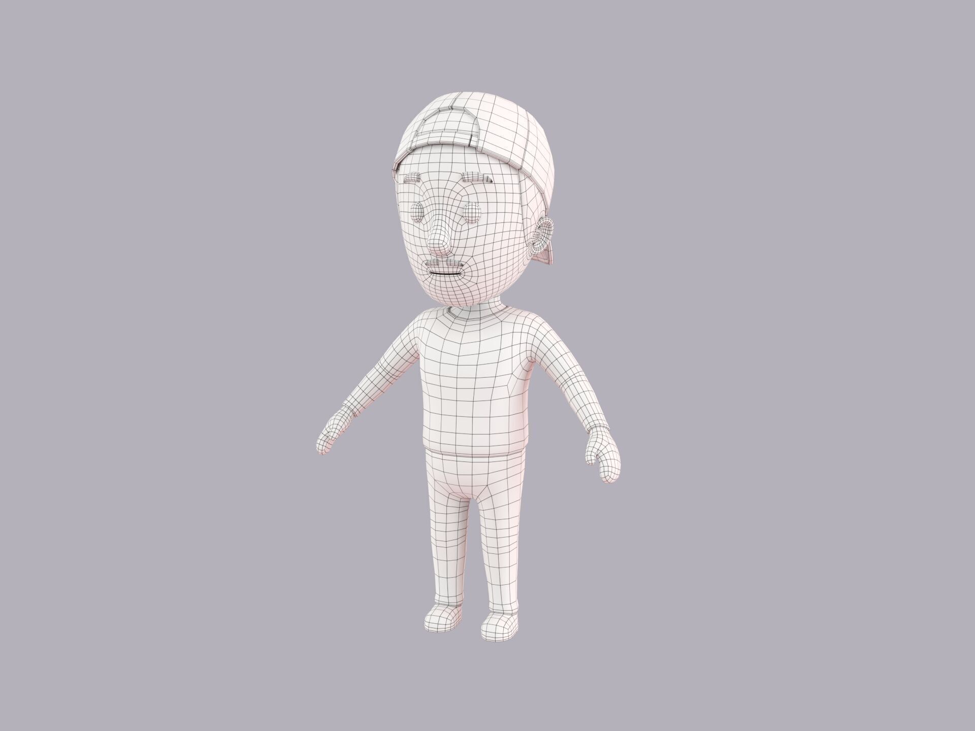 Cartoon Male Character Rigged 079 3D model_8