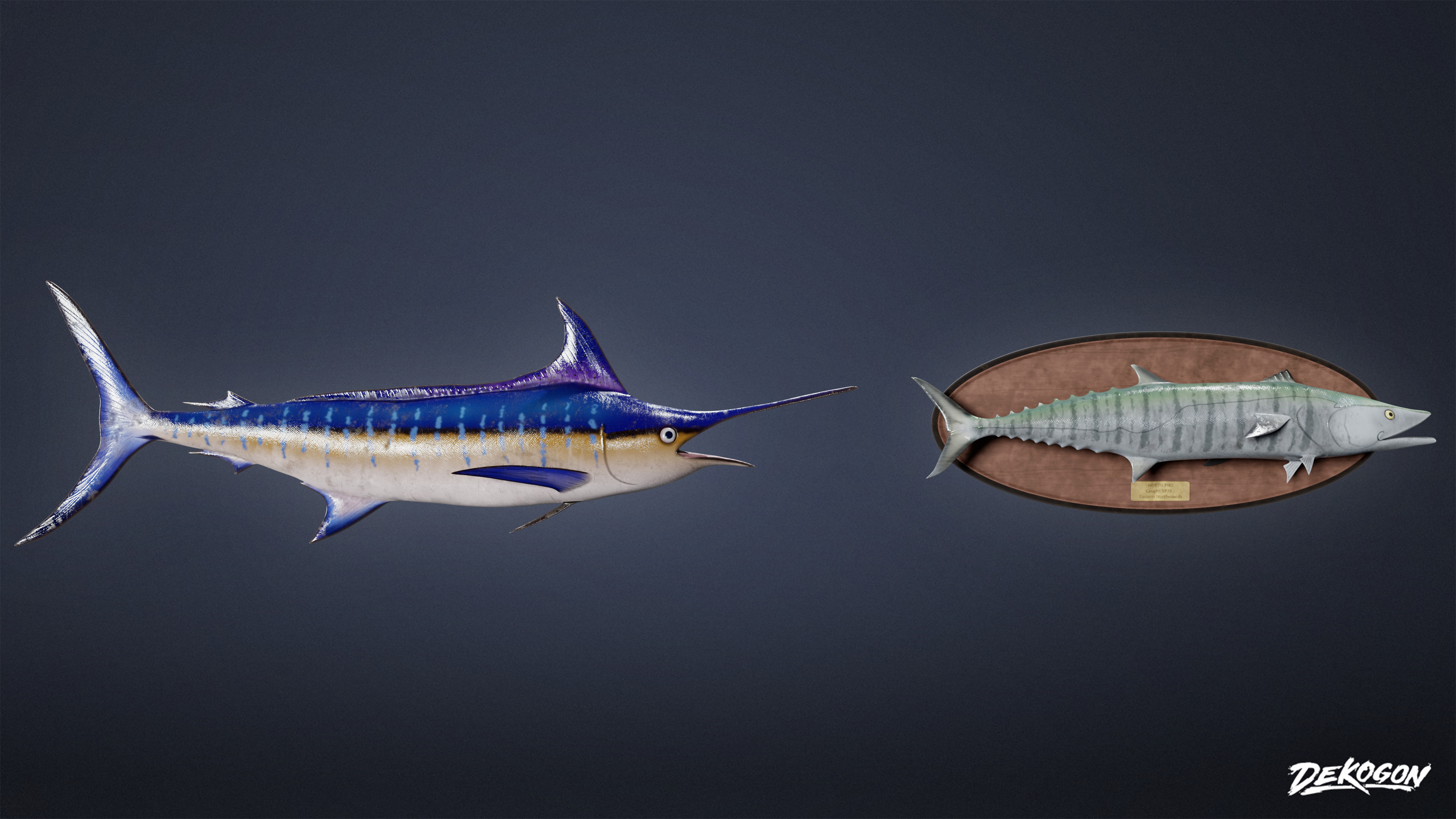 SUBURBS - Mounted Fish 01 - LOW POLY AND NANITE Low-poly 3D model_1