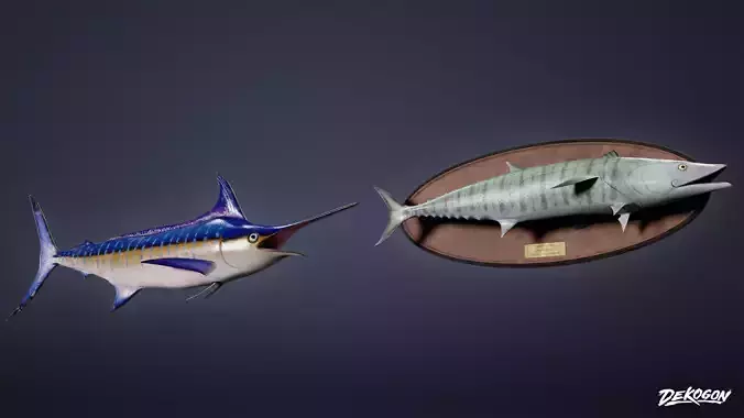 SUBURBS - Mounted Fish 01 - LOW POLY AND NANITE