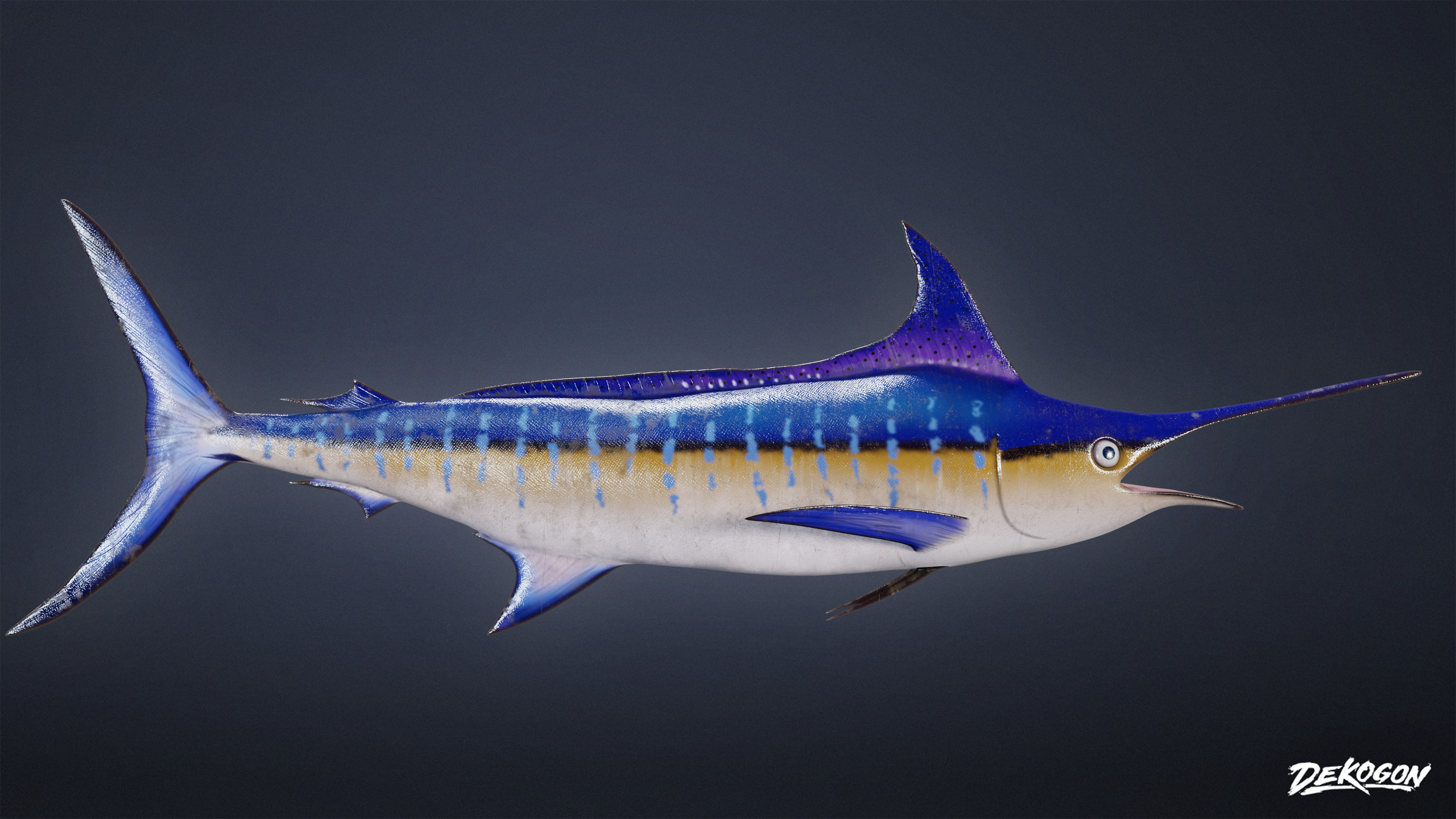 SUBURBS - Mounted Fish 01 - LOW POLY AND NANITE Low-poly 3D model_6