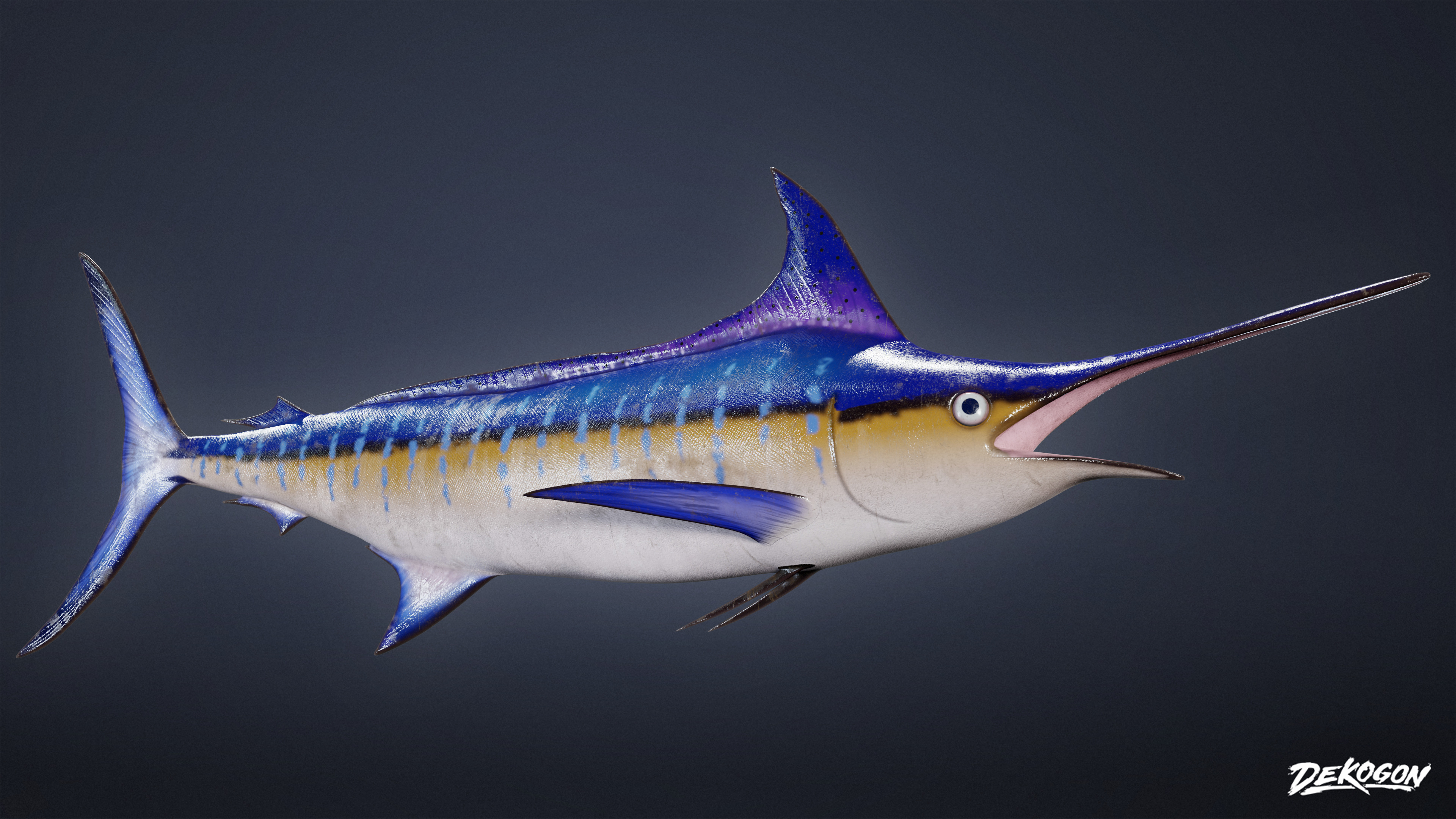 SUBURBS - Mounted Fish 01 - LOW POLY AND NANITE Low-poly 3D model_5