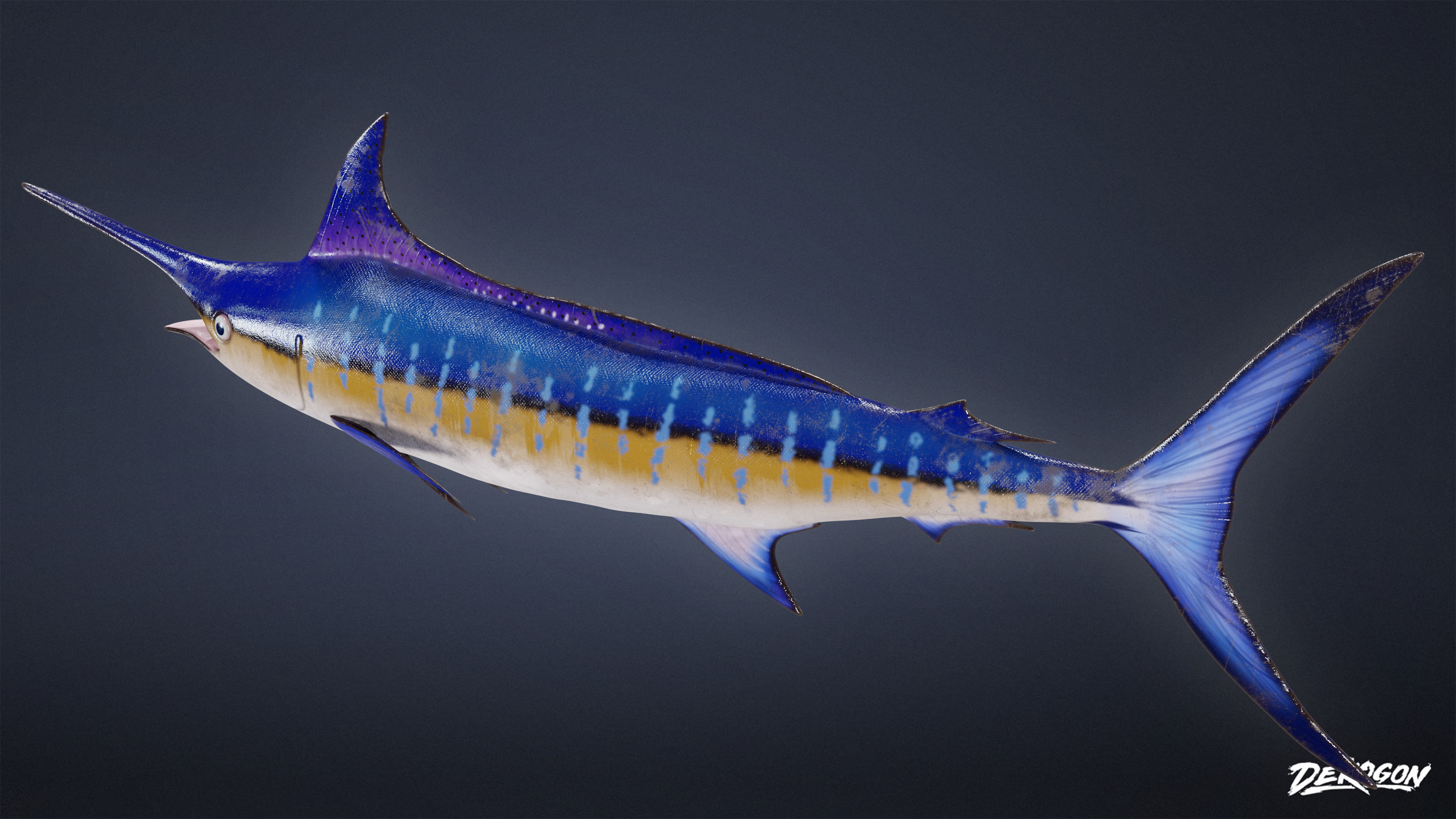 SUBURBS - Mounted Fish 01 - LOW POLY AND NANITE Low-poly 3D model_7