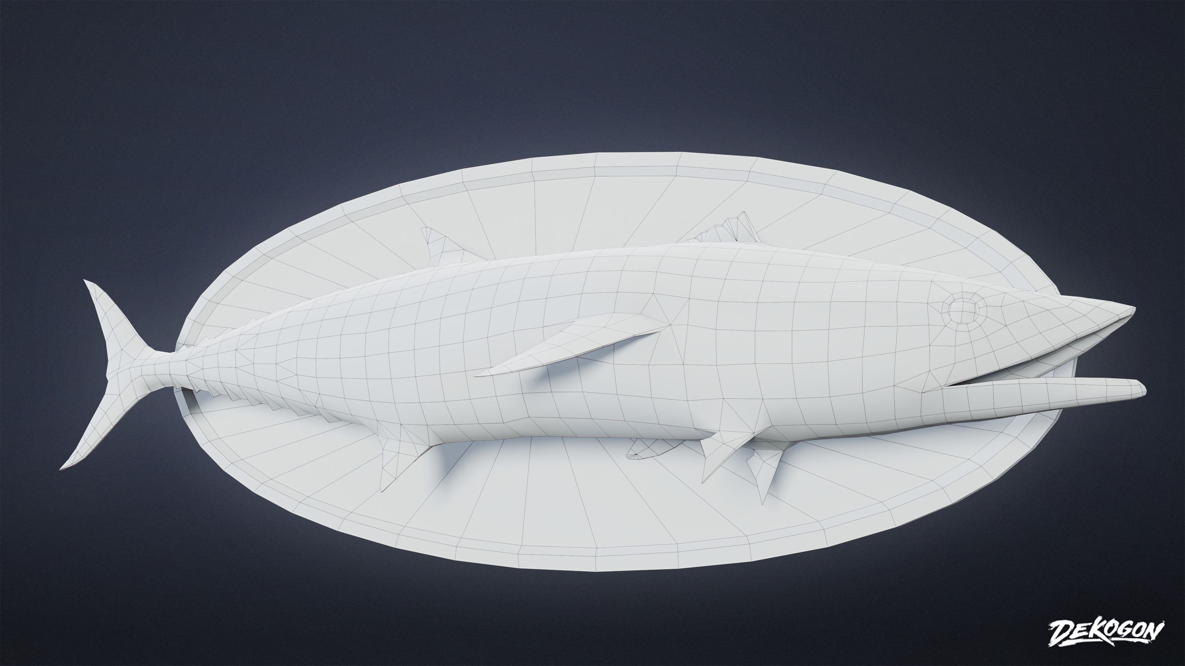 SUBURBS - Mounted Fish 01 - LOW POLY AND NANITE Low-poly 3D model_9