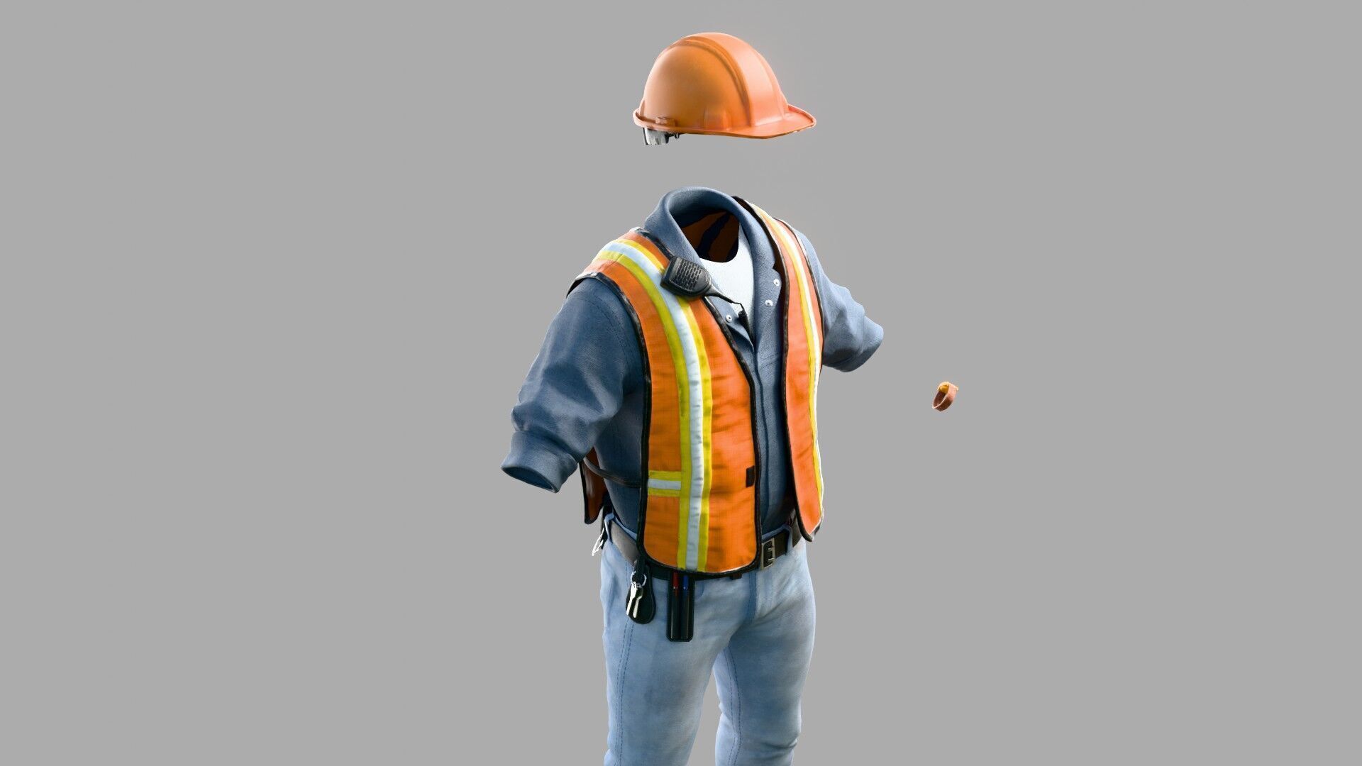 Construction Foreman Outfit 3D model_6