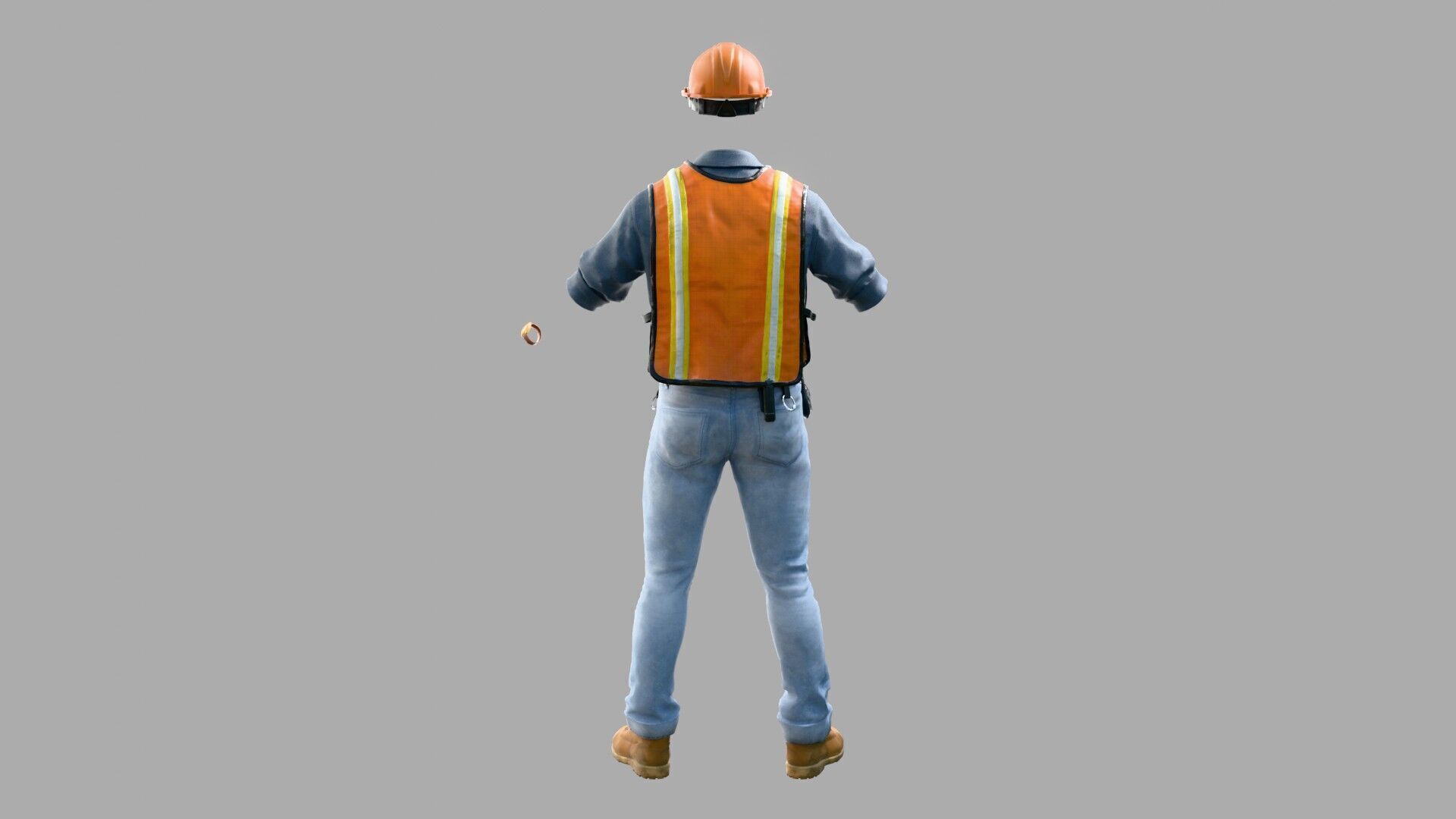 Construction Foreman Outfit 3D model_4