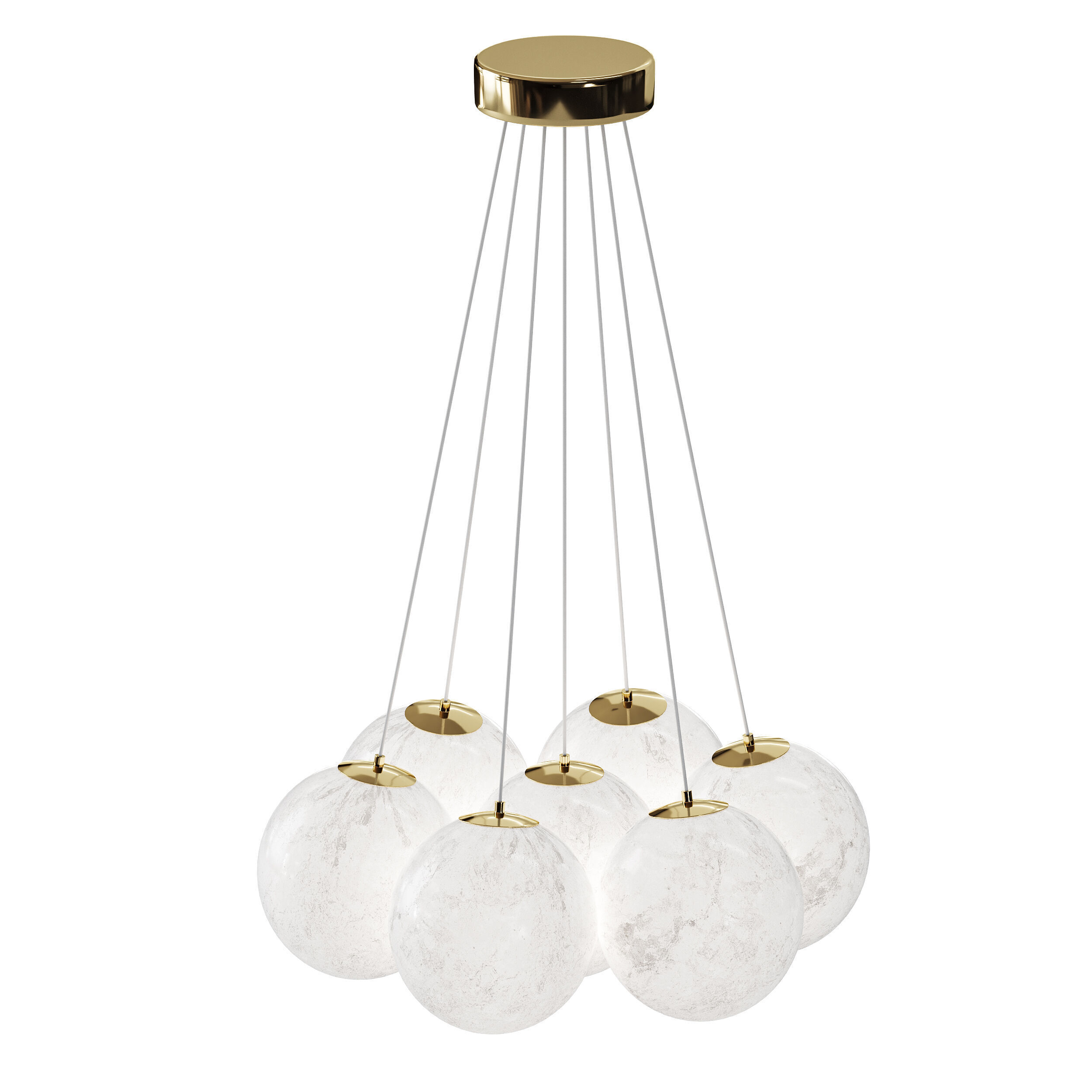 Glass Bubble Chandelier 3D model_5