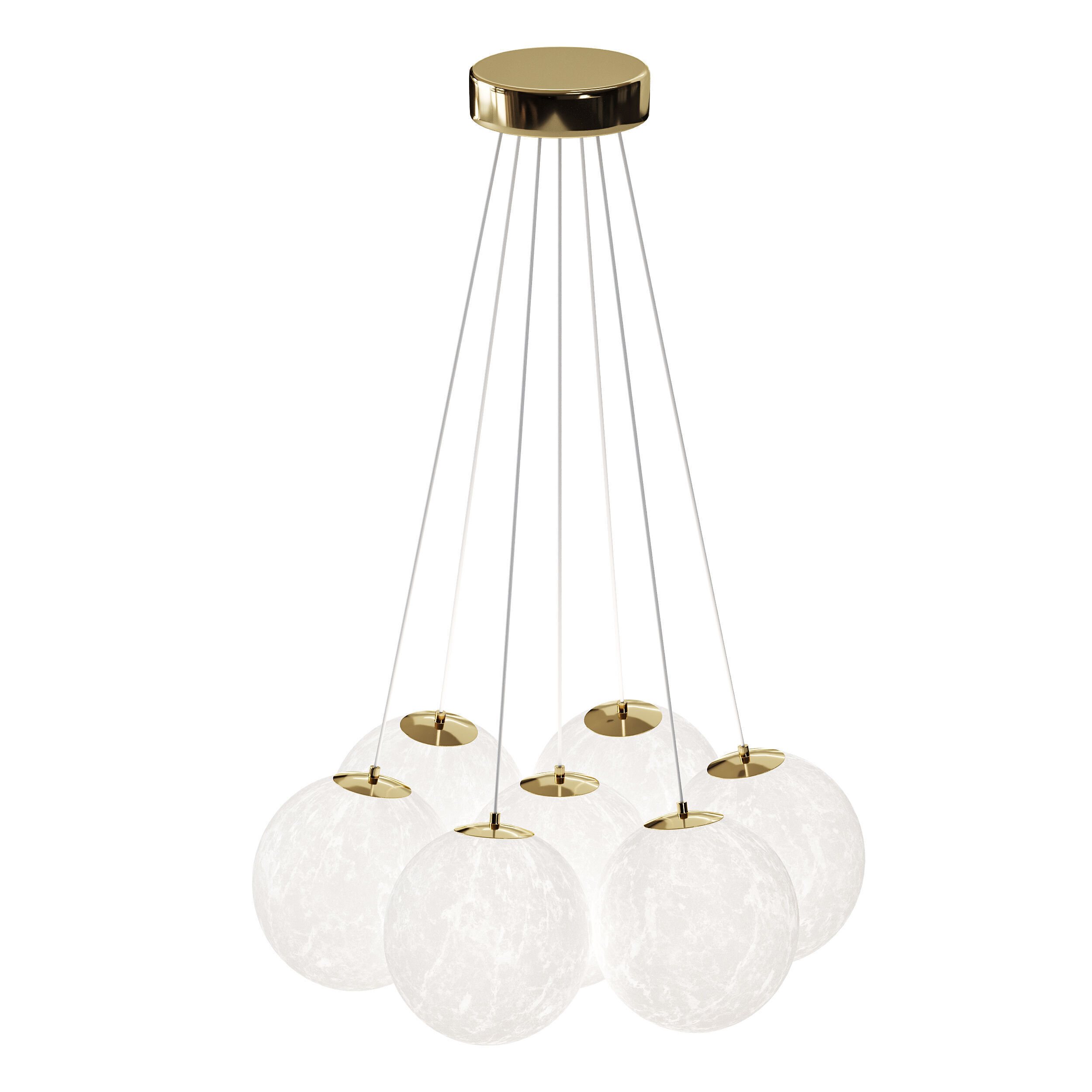 Glass Bubble Chandelier 3D model_3