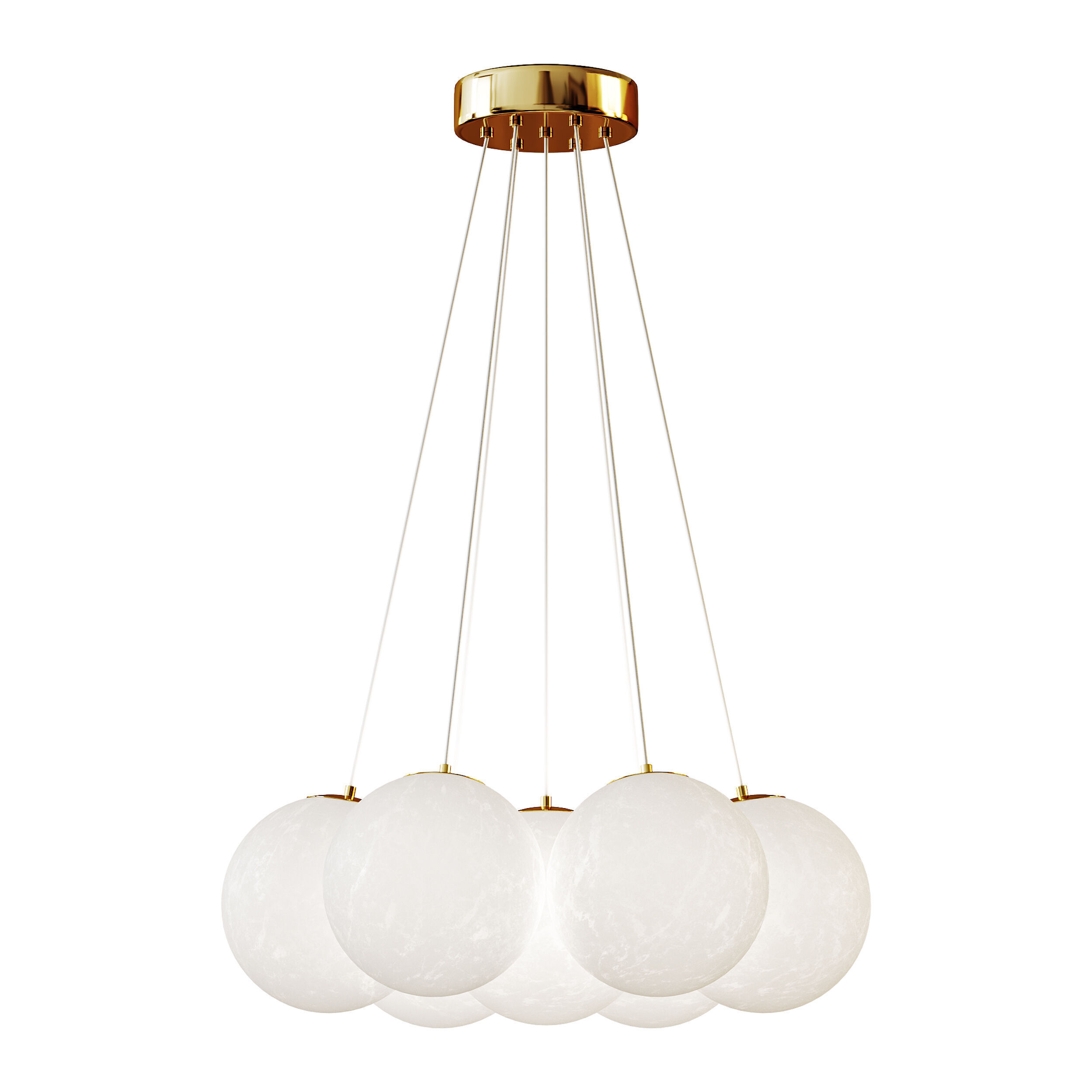 Glass Bubble Chandelier 3D model_8