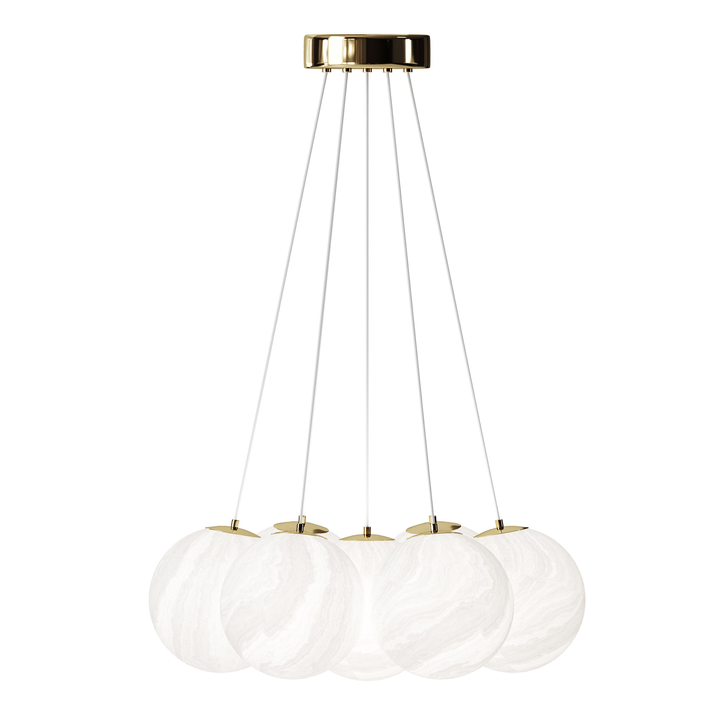 Glass Bubble Chandelier 3D model_4