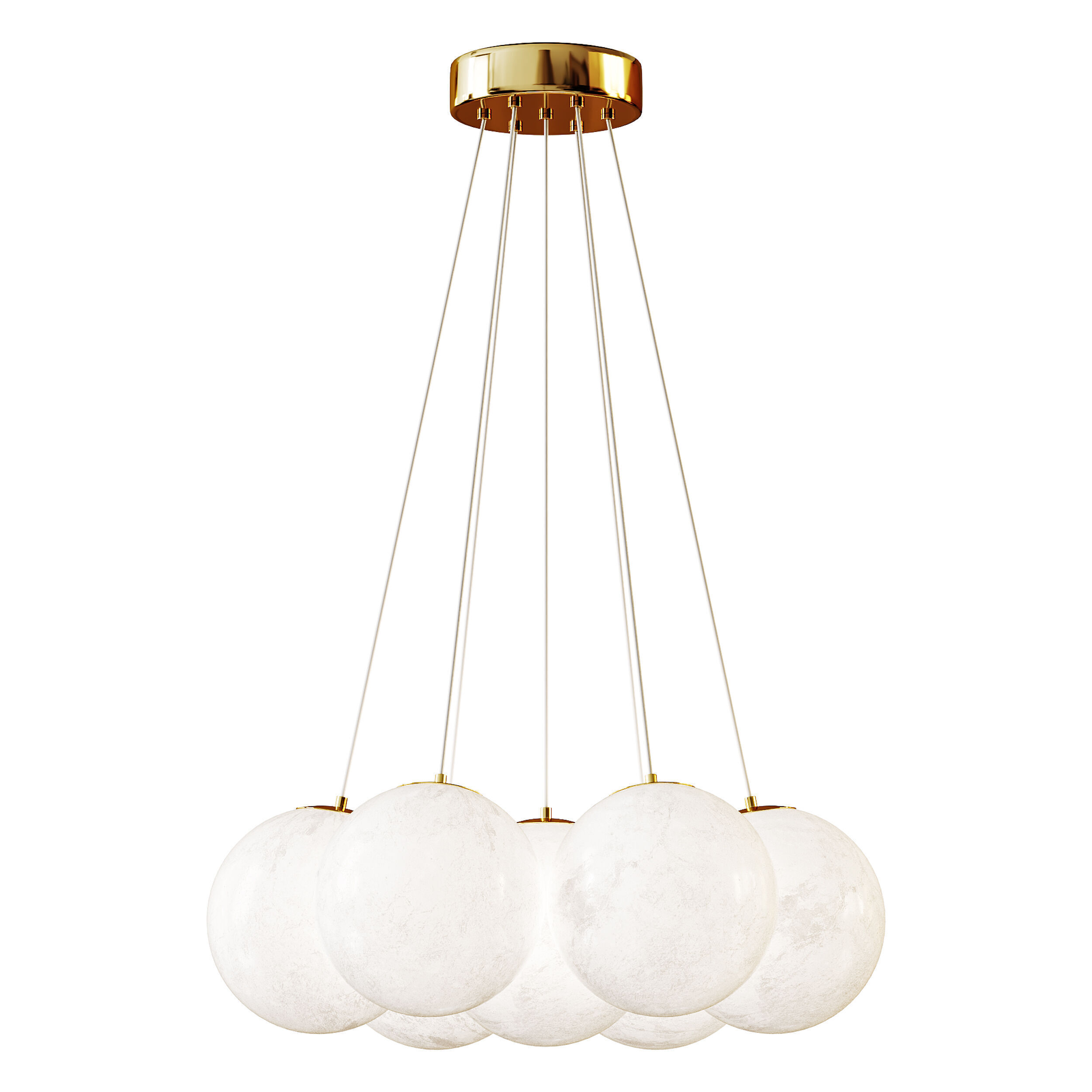 Glass Bubble Chandelier 3D model_6