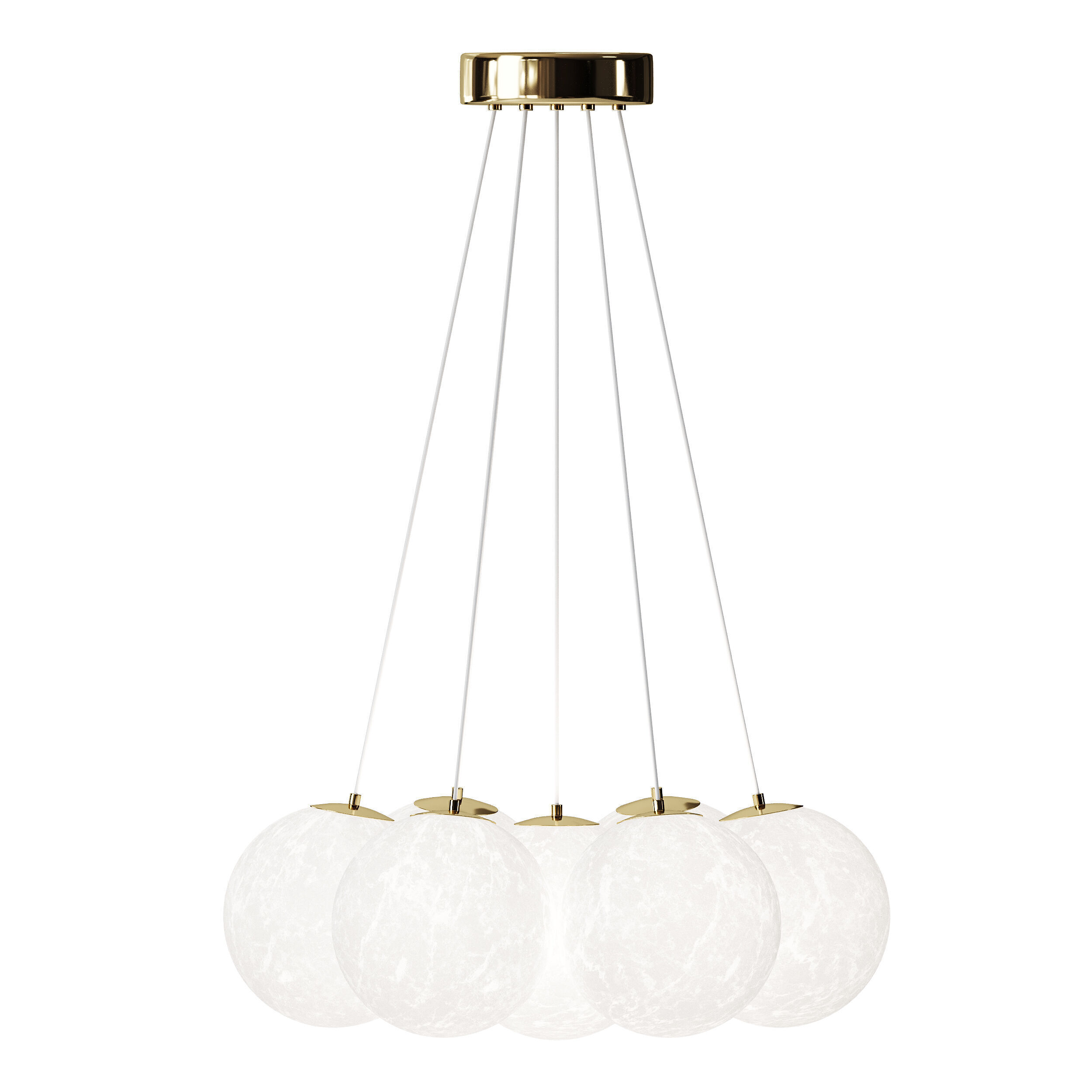 Glass Bubble Chandelier 3D model_7