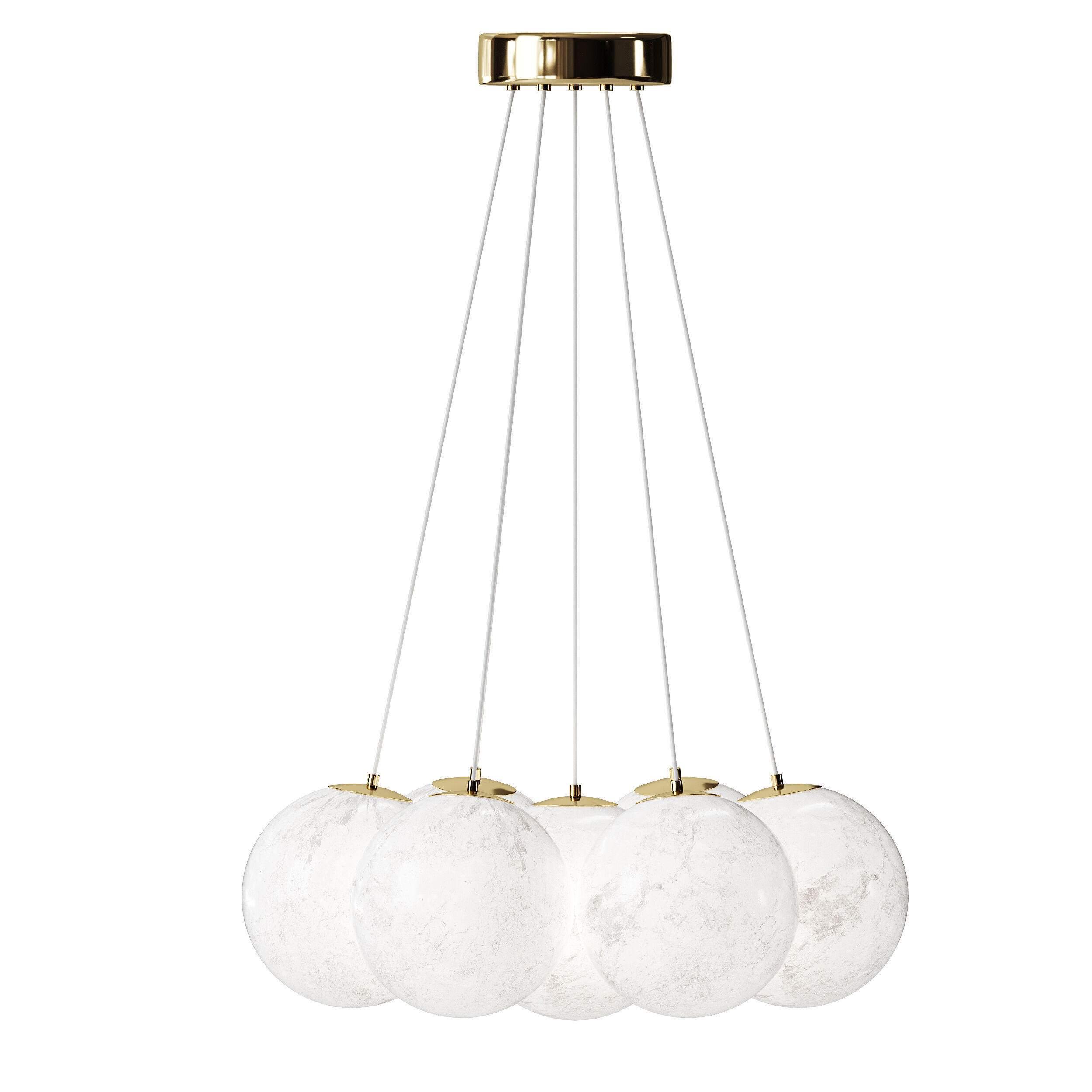 Glass Bubble Chandelier 3D model_9